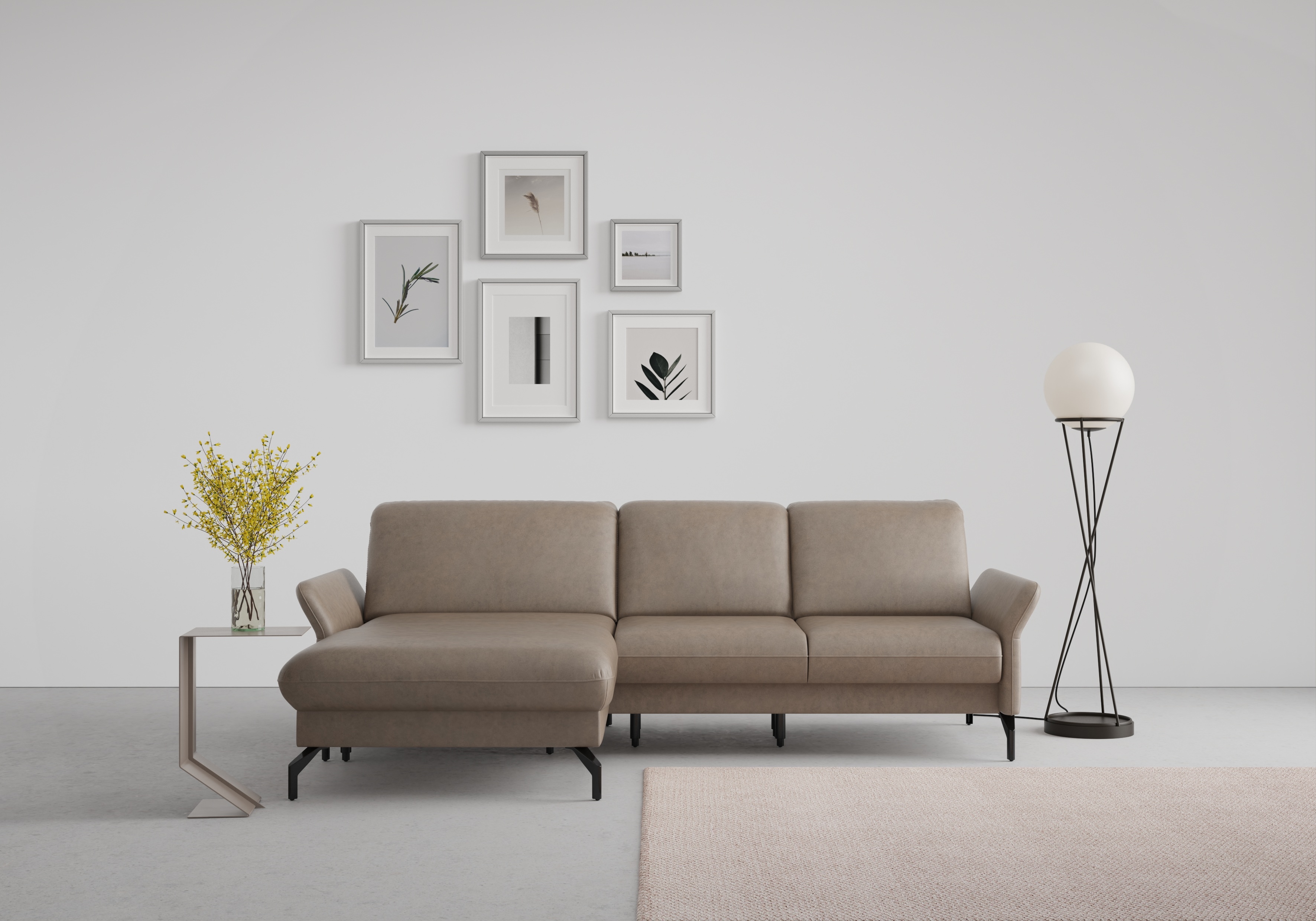 sit&more Ecksofa "Fashion L-Form" wahlweise mit Kopfteilverstellung und Vorziehsitz, motorisch
