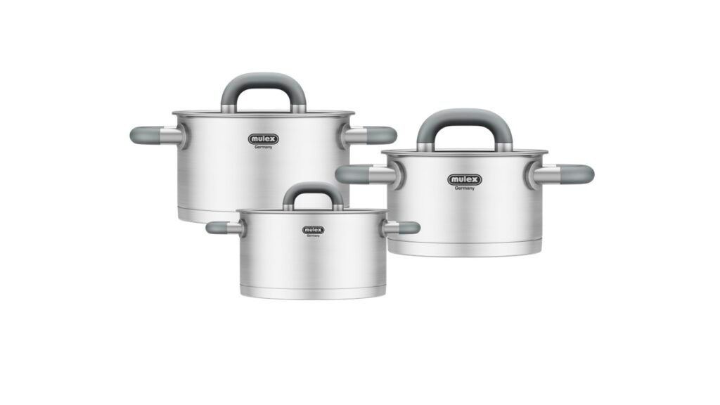 Mulex Topf-Set "LUGANO" Set, 6 Stk. tlg. Edelstahl 18/10 günstig online kaufen