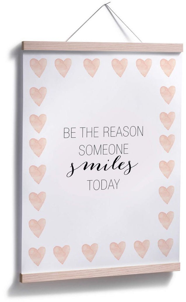 | (1 Poster, Wall-Art Wandposter Lächeln«, Bild, Wandbild, BAUR Schriftzug, bestellen Poster St.), »Smiles