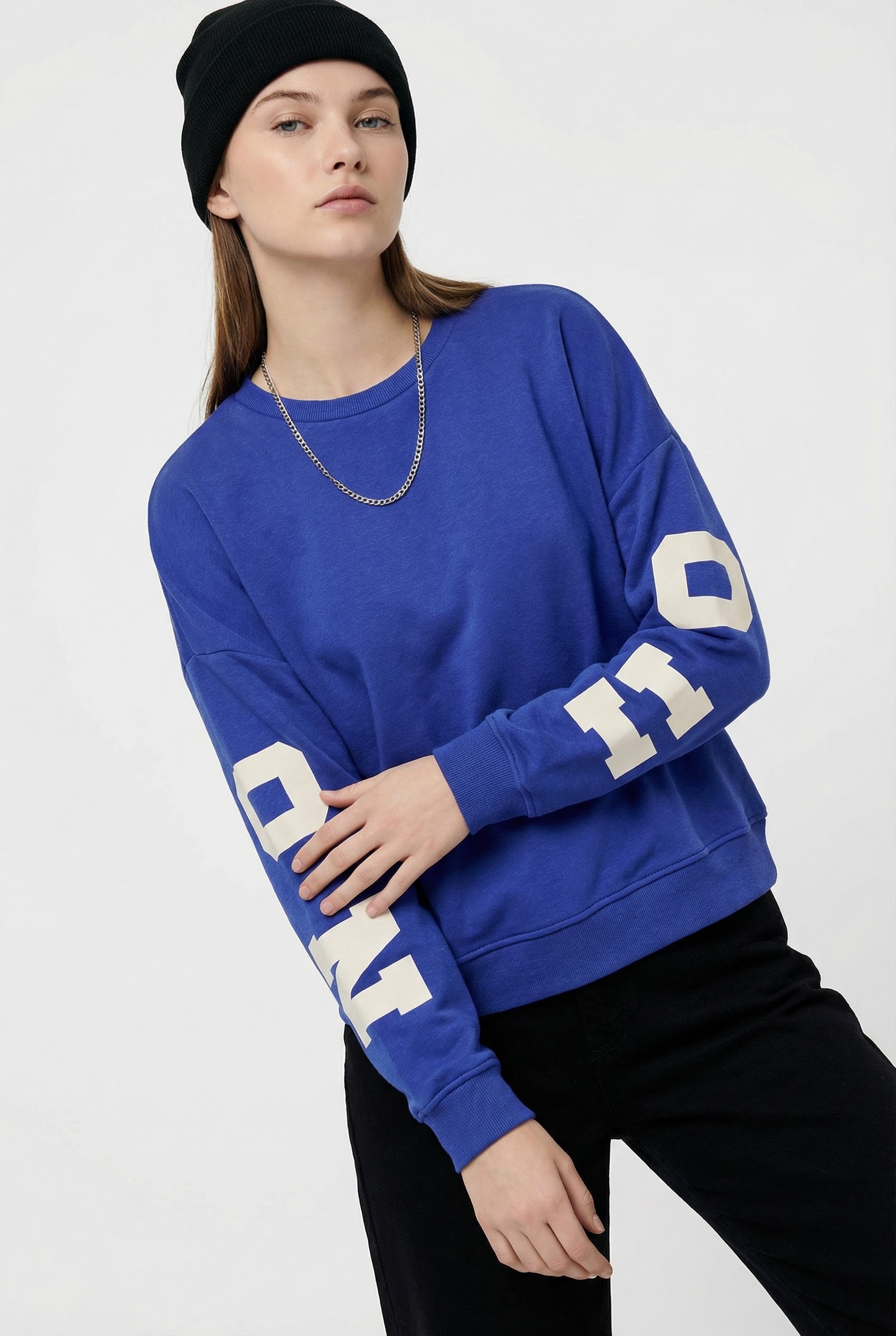 ONLY Sweatshirt "ONLSWEAT L/S BACK/SLEEVE PRINT SWT NOOS" günstig online kaufen