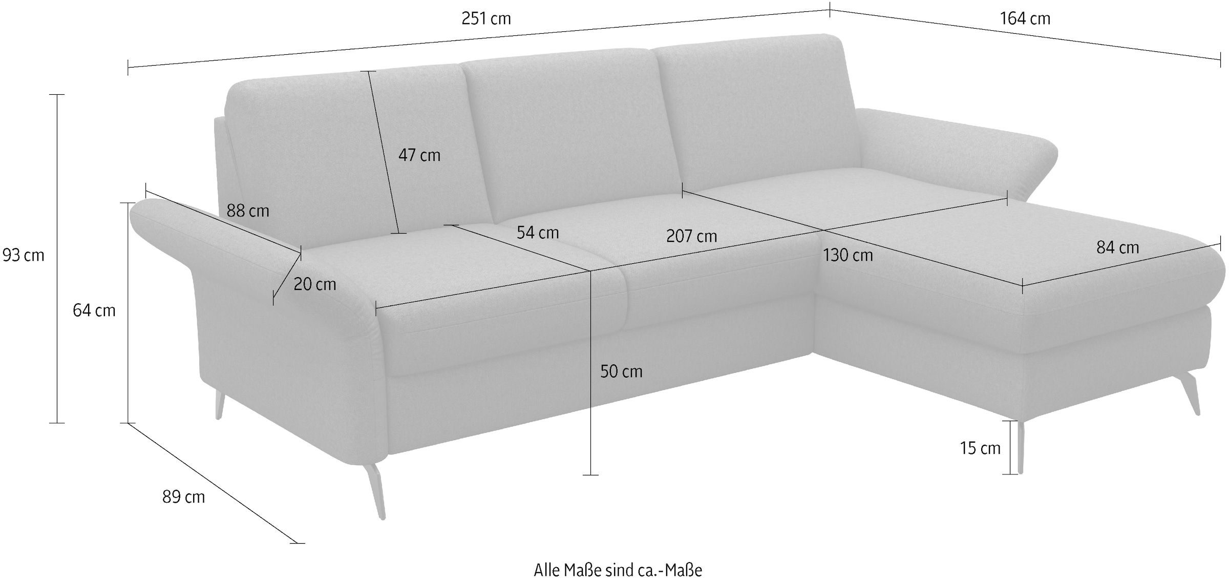 Home affaire Ecksofa »Rochelle«, optional: Armteilverstellung, klappbar, Bettkasen