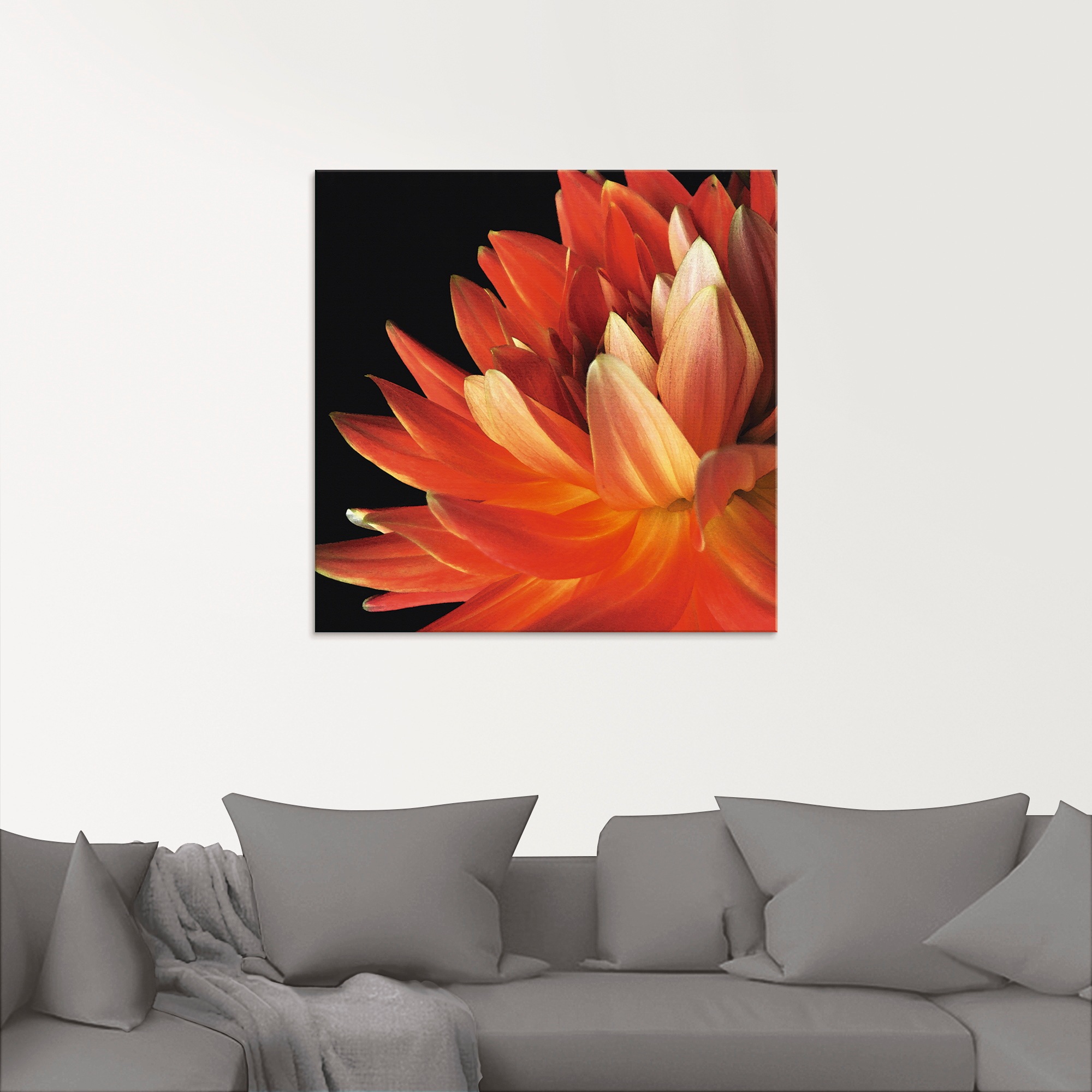 Artland Glasbild »Rote Dahlie«, Blumen, (1 St.), in verschiedenen Größen
