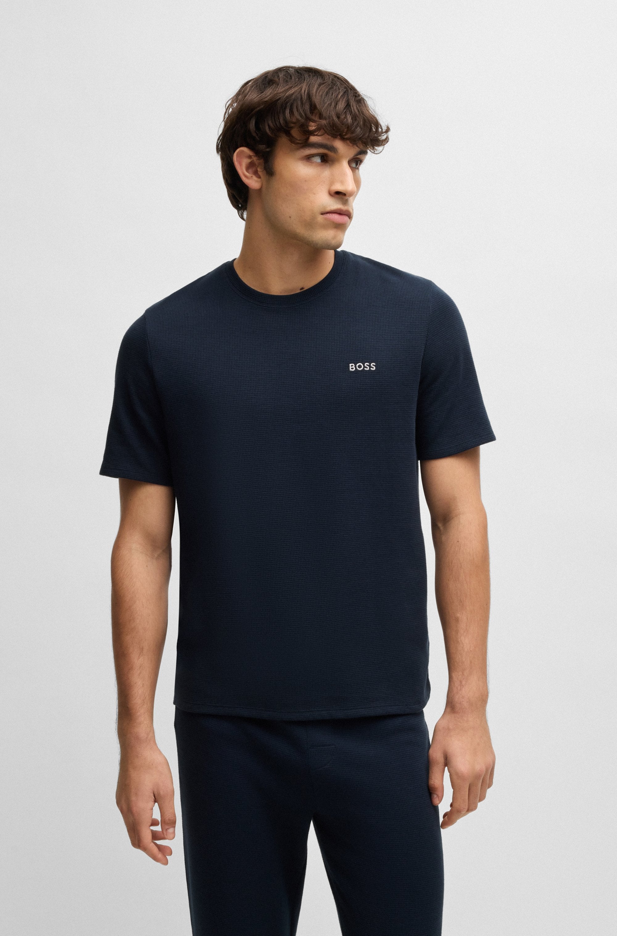 BOSS Pyjamaoberteil "Waffle T-Shirt" günstig online kaufen
