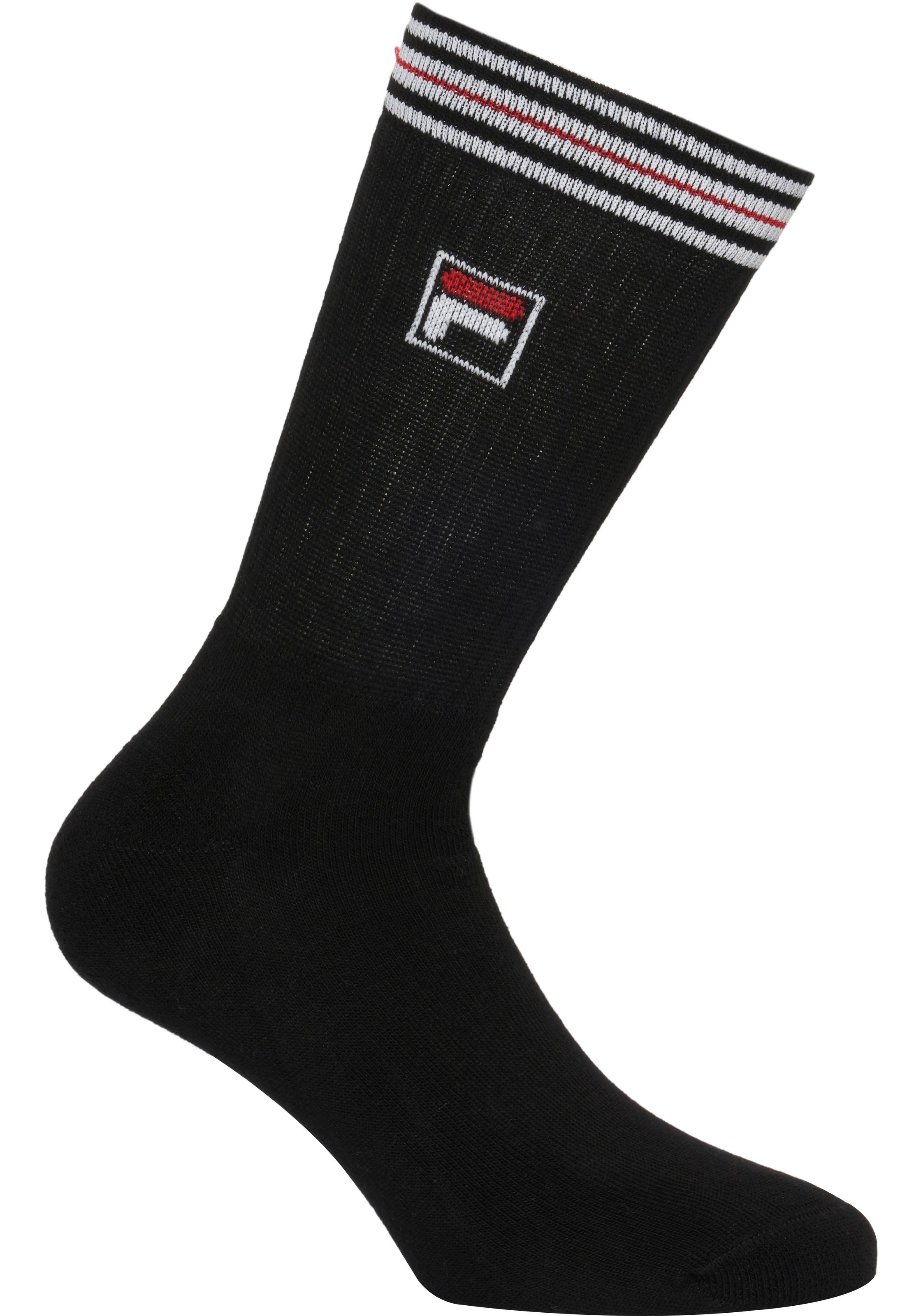 Fila Sportsocken »UNISEX TOP QUALITY FULL TERRY VINTAGE SOCKS« 4 Paar tlg. sportliches Design mit Logodetail