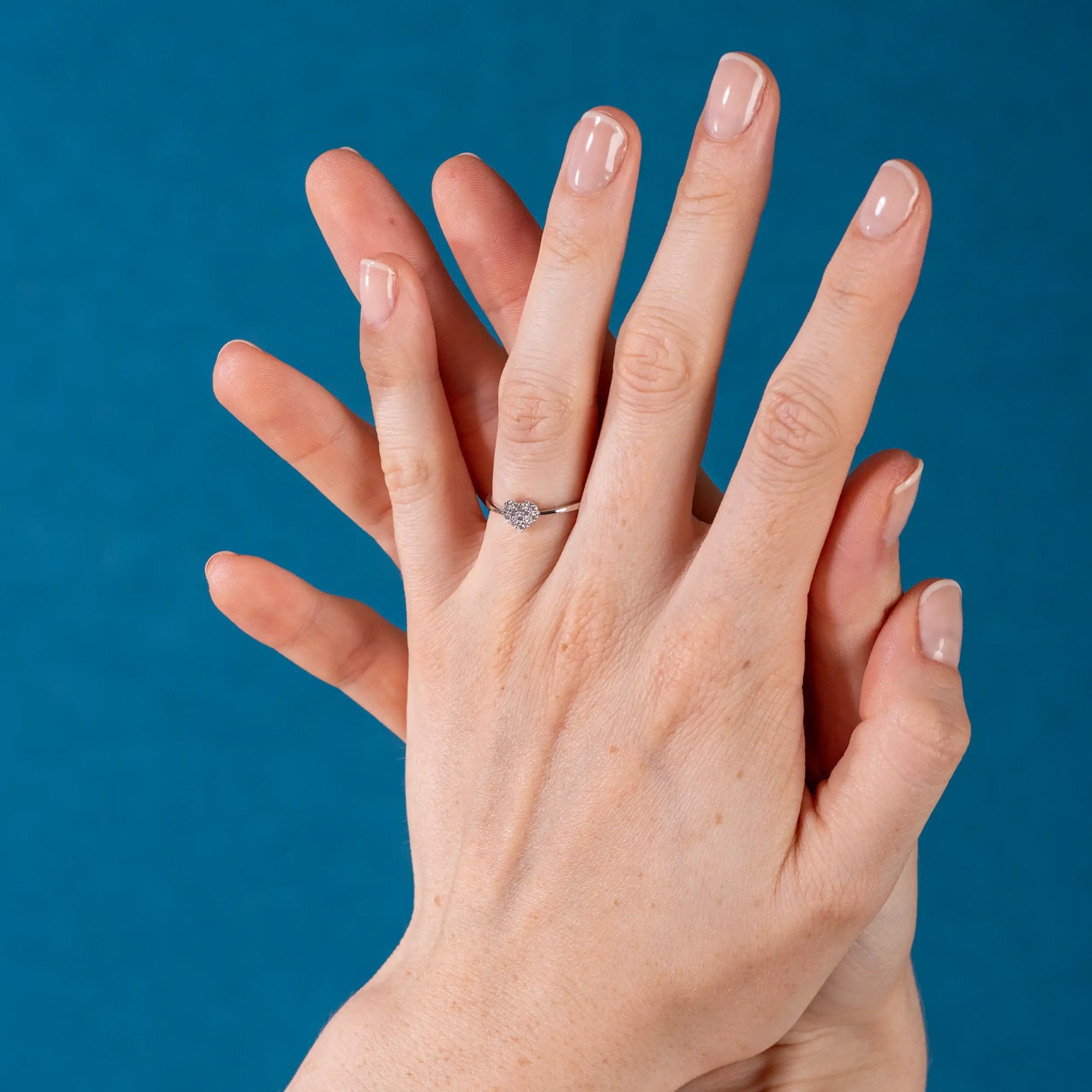 LYOMI Fingerring »585/- Weißgold 13 synth. Diam. 0,15ct.«