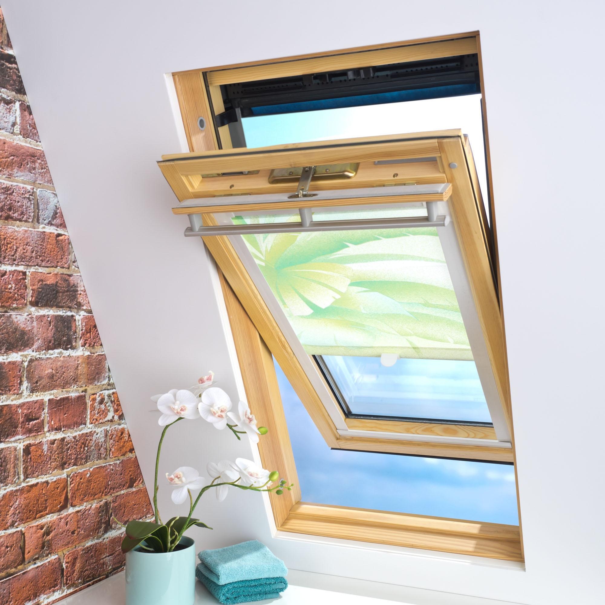 Liedeco Dachfensterrollo »Dekor«, Lichtschutz, in Führungsschienen, Dachfensterrollo Dekor