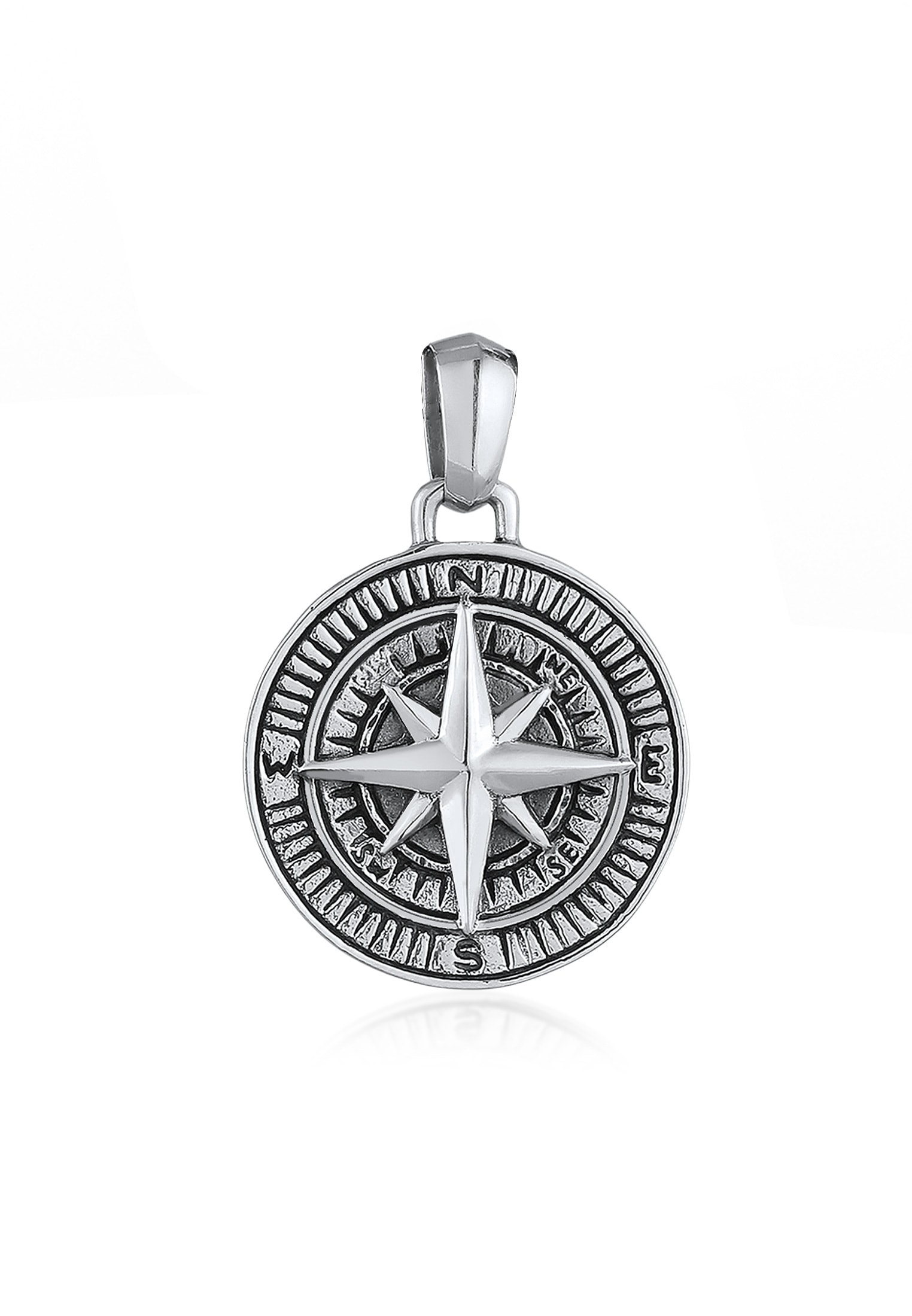 Kuzzoi Kettenanhänger »Kompass Cool Massiv 925 Silber«