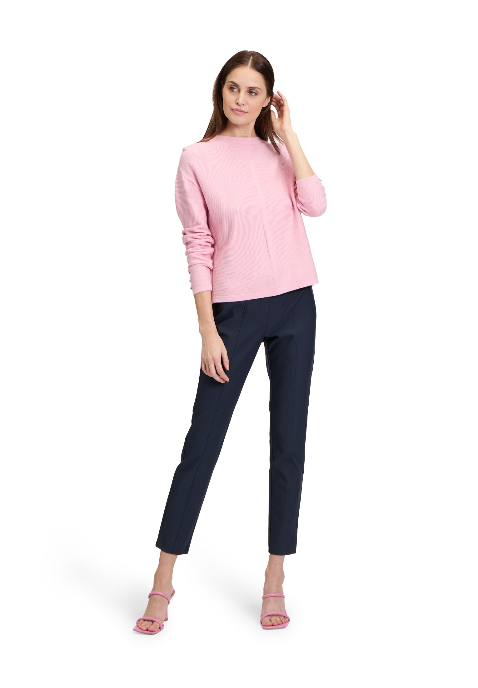 Betty Barclay Strickpullover »Betty Barclay Feinstrickpullover mit Struktur«, (1 tlg.), Knöpfe