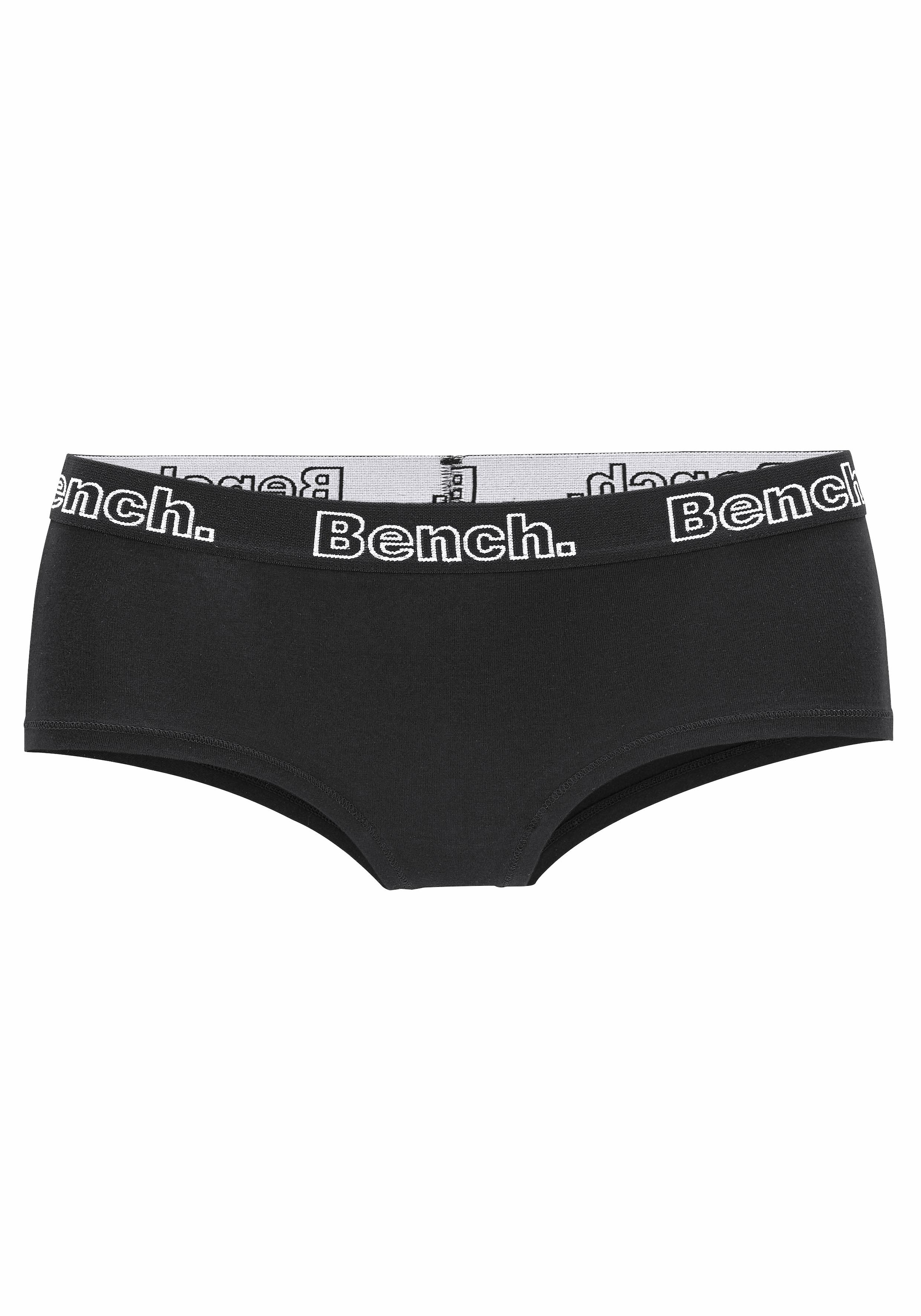 Bench. Panty, (Packung, 3 mit Logo | online kaufen BAUR Webbund St.), schwarzem