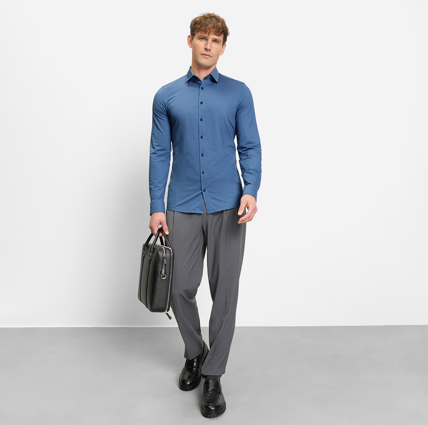 OLYMP Businesshemd »No. Six 24/Seven super slim« in  bequemer Jersey-Qualität