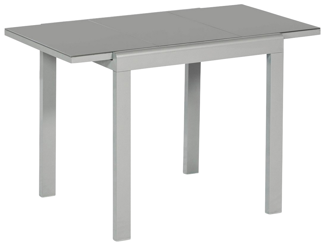 Gartentisch MERXX, silber (silberfarben), B:80cm H:75,5cm T:120cm, Tische, Gartentisch, 80x120 cm 2