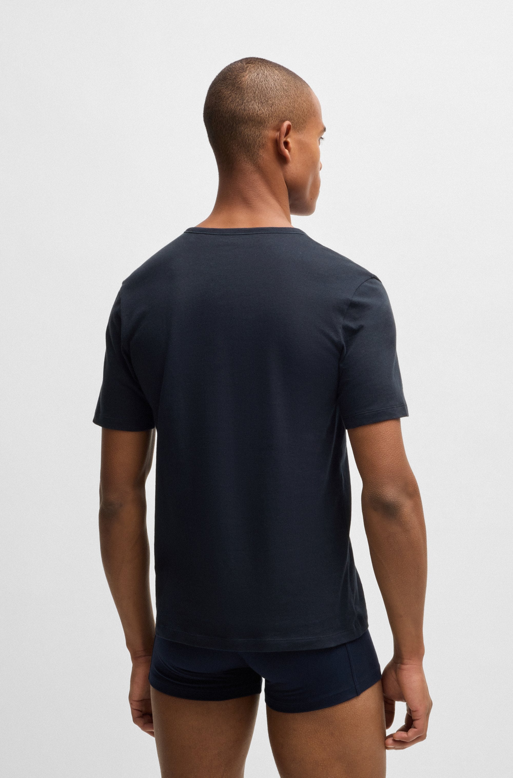 BOSS T-Shirt »TShirtRN 3P Classic«, (Packung, 3 tlg.), mit BOSS Stickerei