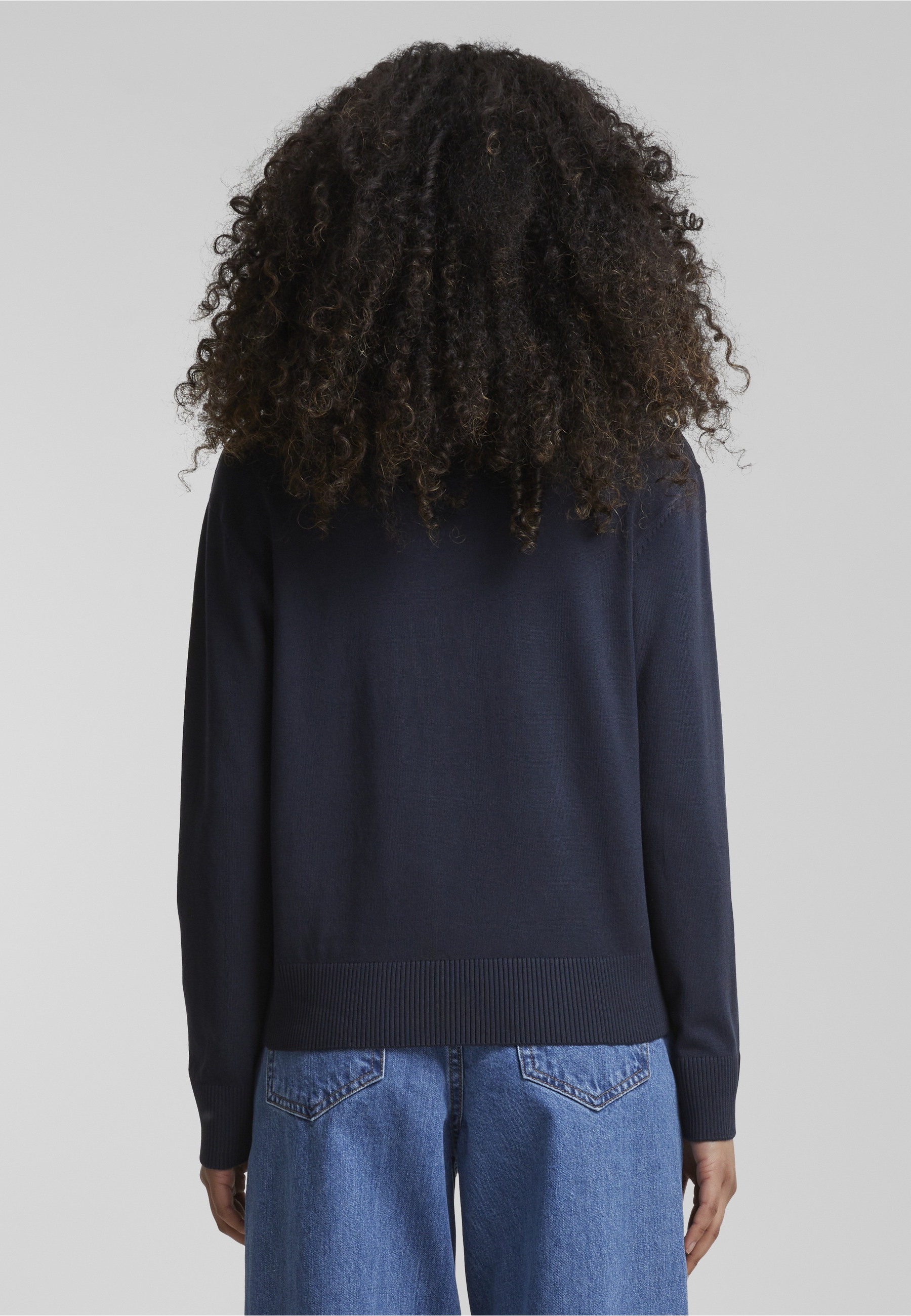 URBAN CLASSICS Sweatshirt »Urban Classics Damen Ladies Knitted Roundneck Sweater«, 1 Stk.
