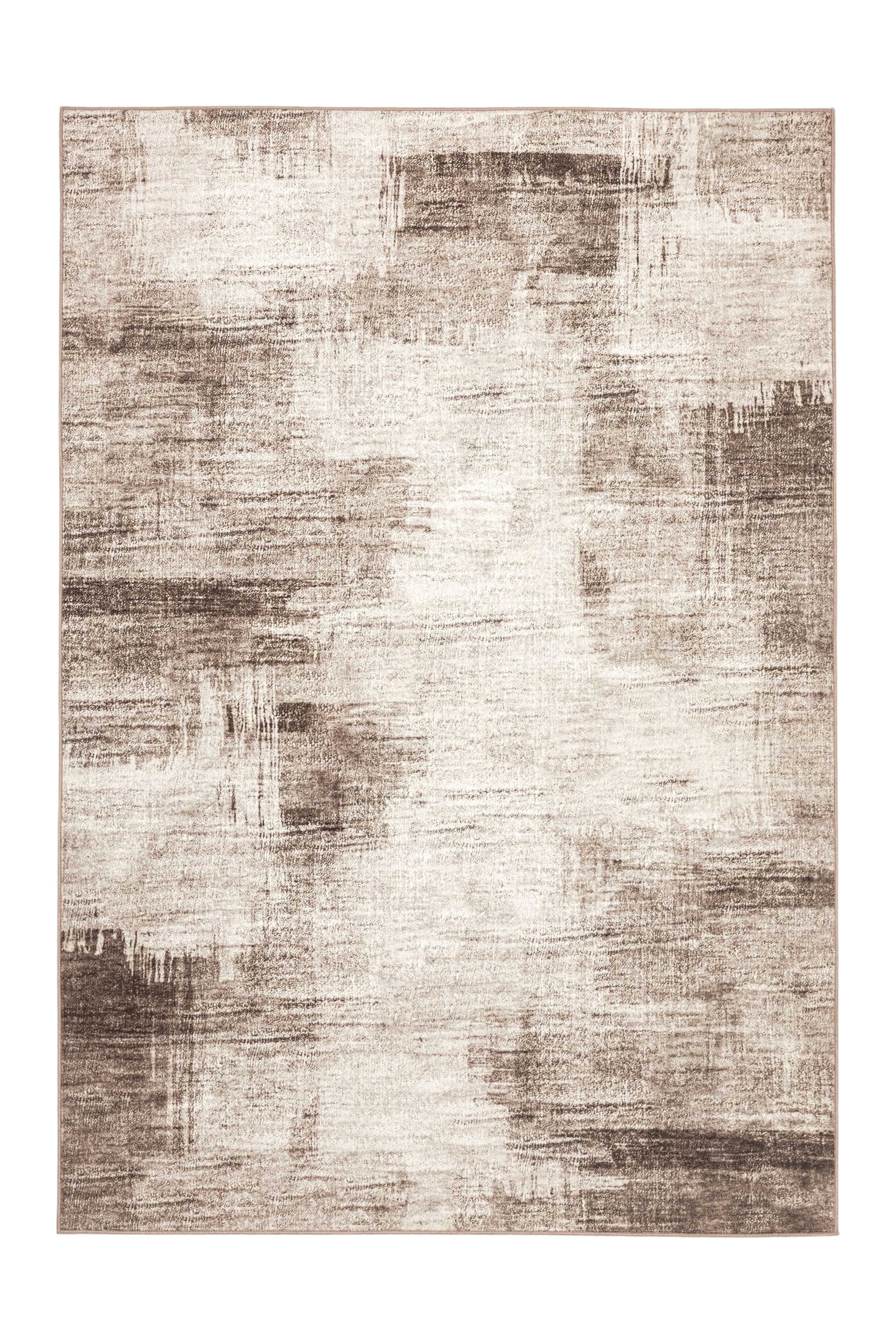 Teppich KAYOOM "Visionary 127", beige, B:80cm H:8mm L:150cm, Polyester, Teppiche, Teppich, Kurzflor, Vintage, Patchwork, Modernes Muster