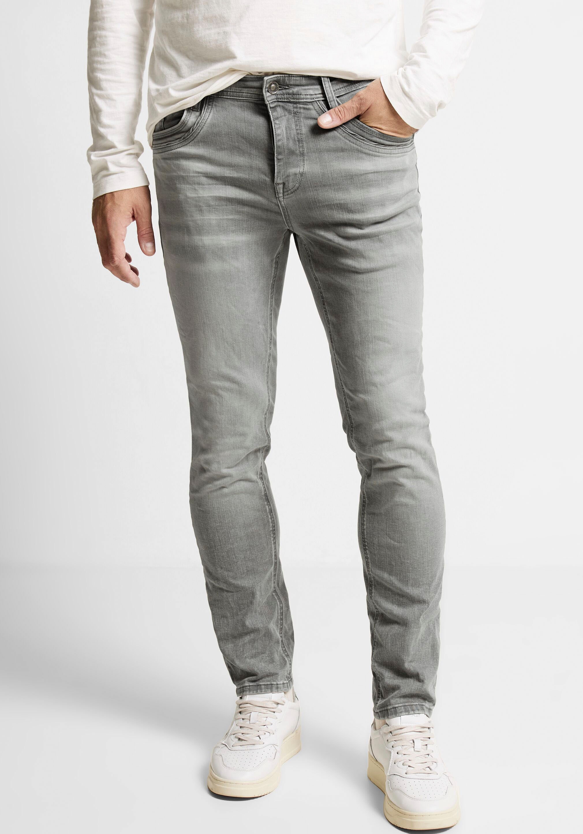 STREET ONE MEN Slim-fit-Jeans, in grauer Waschung ▷ kaufen | BAUR