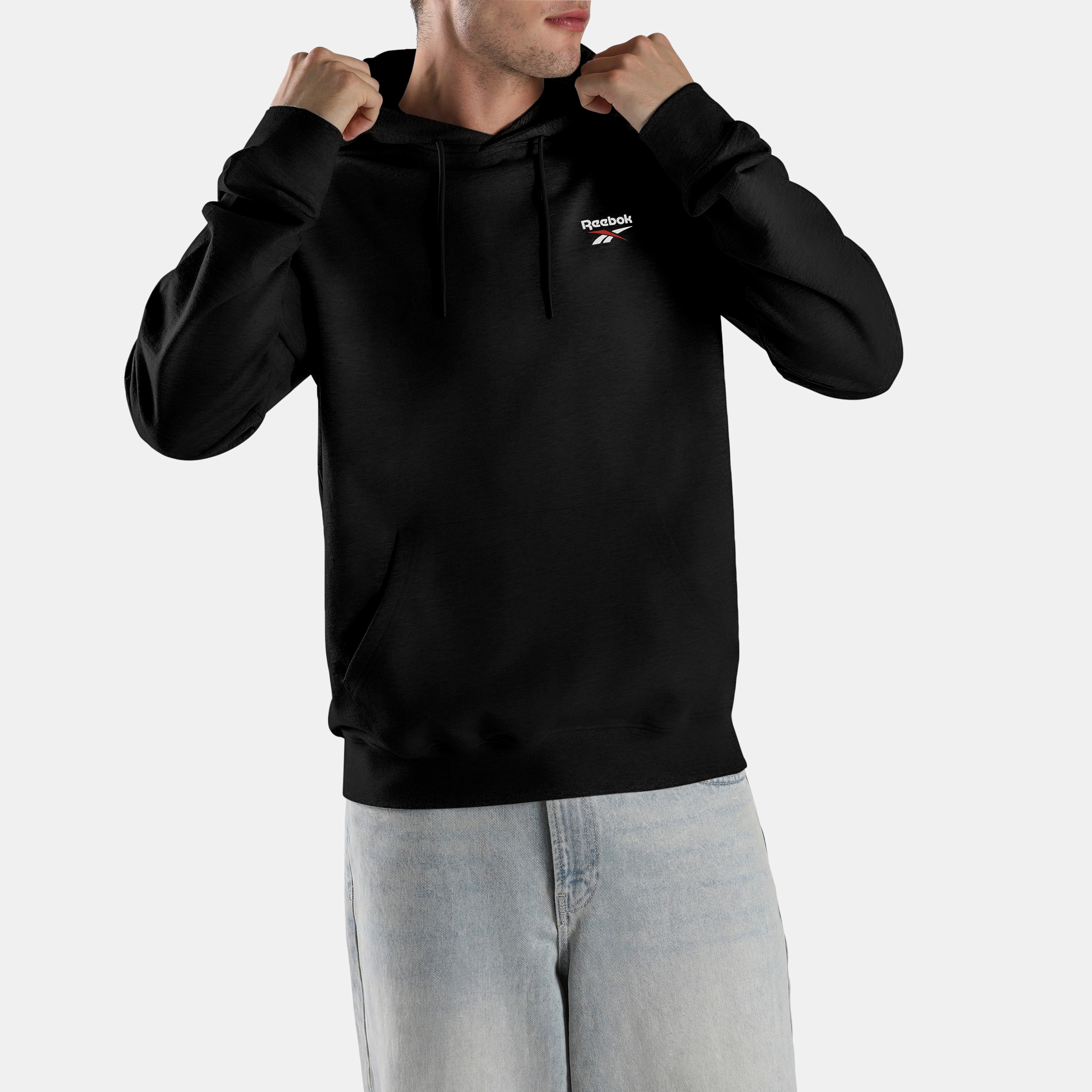 Reebok Kapuzensweatshirt "ID SMALL LOGO FRENCH TERRY HOODIE", mit Kapuze, aus Baumwolle, für Erwachsene