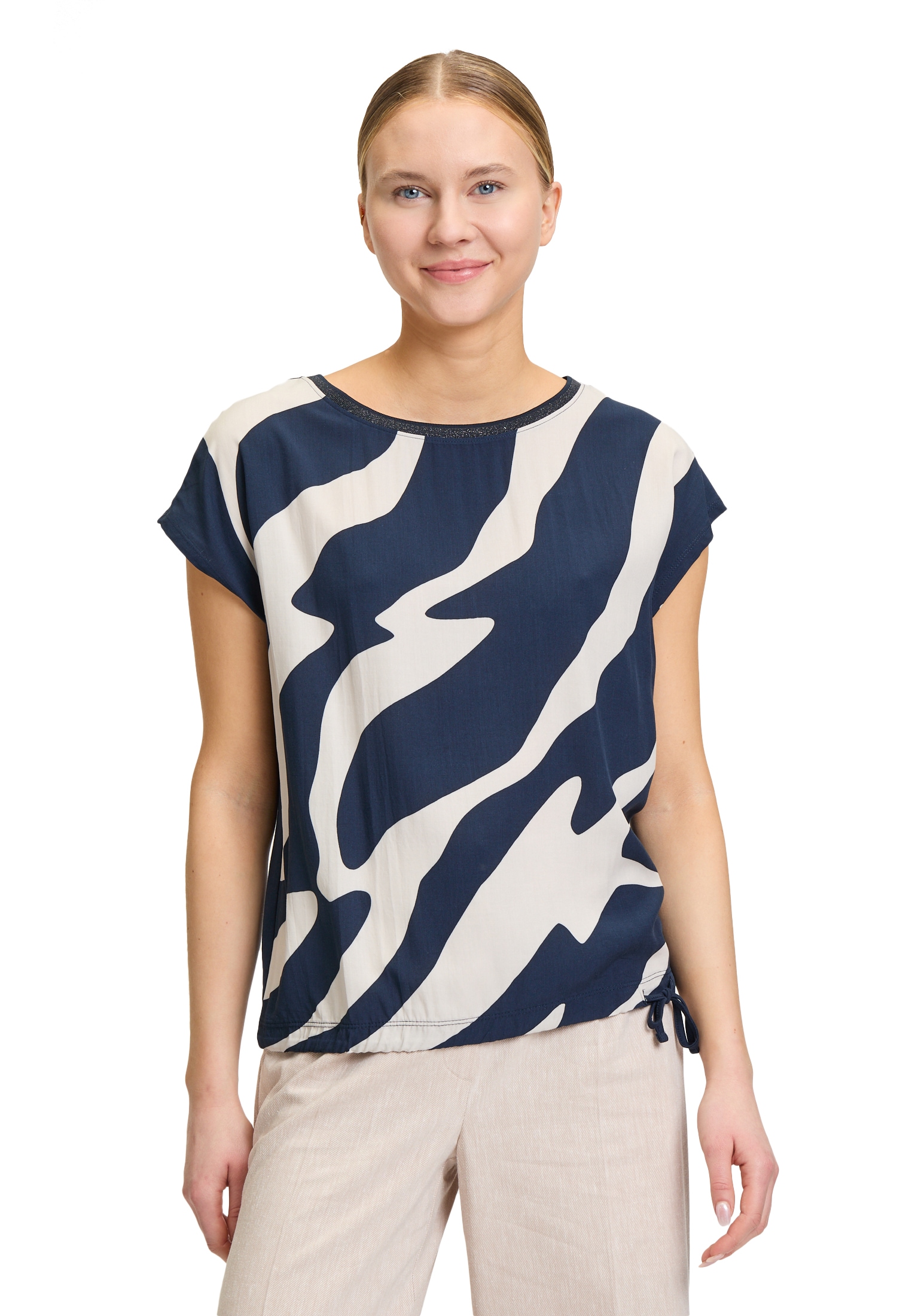 Betty&Co Kurzarmshirt "Betty & Co Damen Casual-Shirt mit Print", (1 tlg.), günstig online kaufen