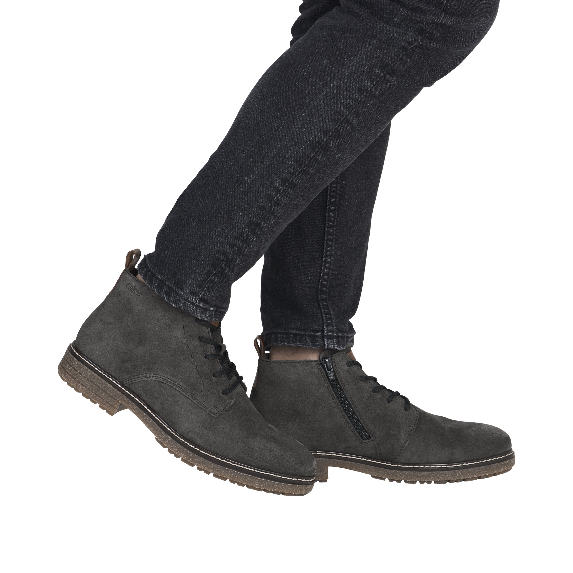 Rieker Schnürstiefelette, Schnürboots, Workerboots, Profilsohle, mit Anzieh günstig online kaufen