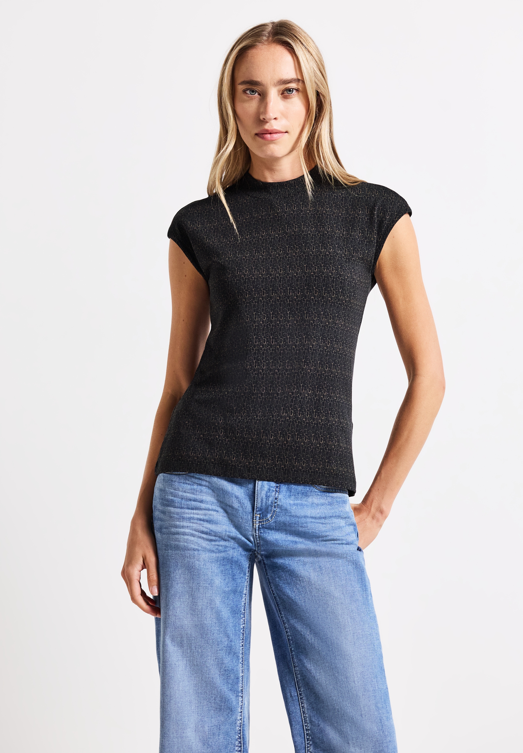 STREET ONE 2-in-1-Top, aus elastischem Materialmix günstig online kaufen