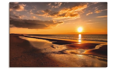 Wandbild »Sonnenuntergang am Mittelmeer«, Strand, (1 St.), als Leinwandbild, Poster,...