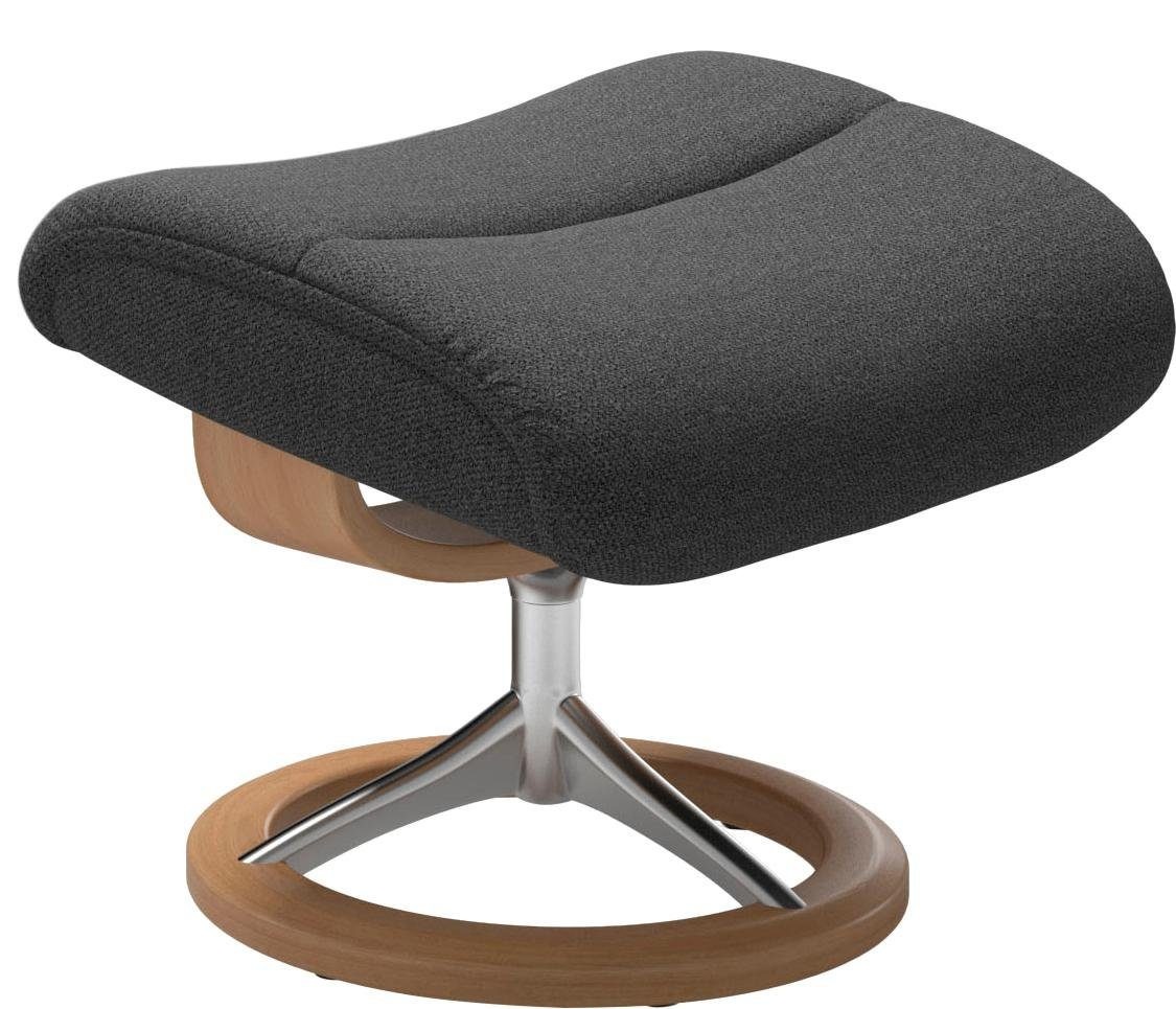Stressless® Relaxsessel »View«, (Set, Relaxsessel mit Hocker), mit Signature Base, Größe M,Gestell Eiche