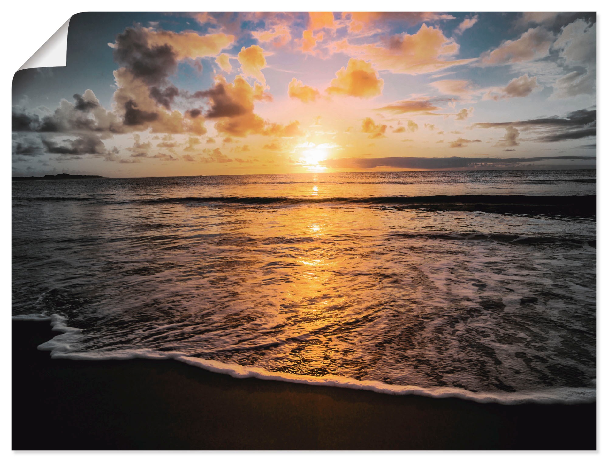 Artland Poster "Tropischer Sonnenuntergang am Strand", Sonnenaufgang & -unt günstig online kaufen