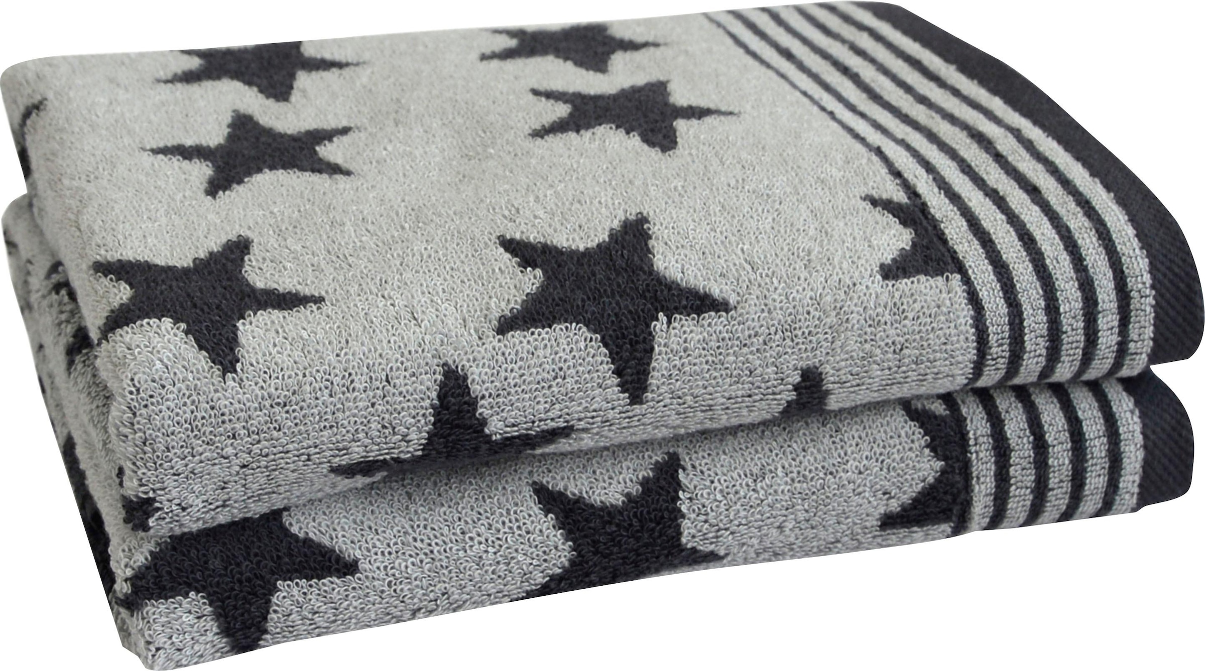 Dyckhoff Handtücher "Stars" mit Sternen und Bordüre günstig online kaufen
