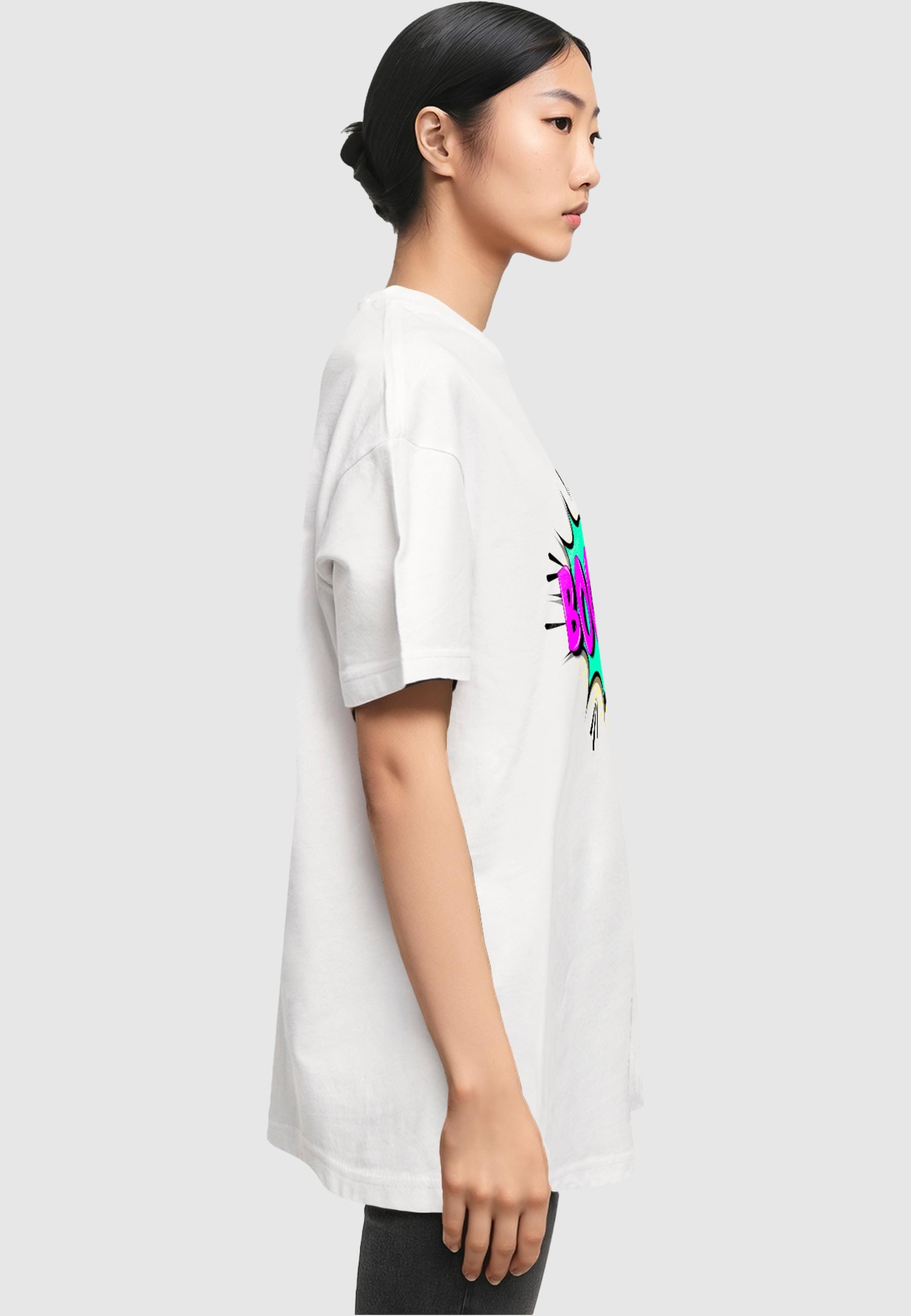 Merchcode T-Shirt »Merchcode Damen Ladies BOOM Comic Boyfriend Tee« 1 Stk. tlg.