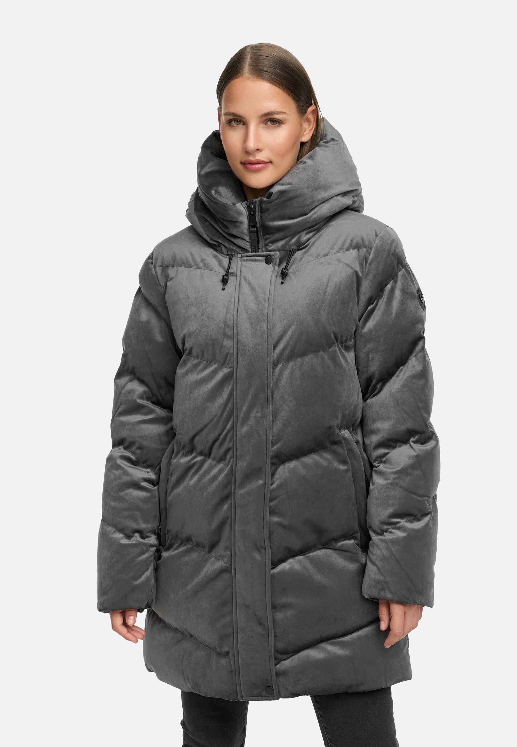 Ragwear Kurzmantel »Avelin Velvet YOUMODO« Gesteppter Wintermantel aus kuscheligem Samt-Material