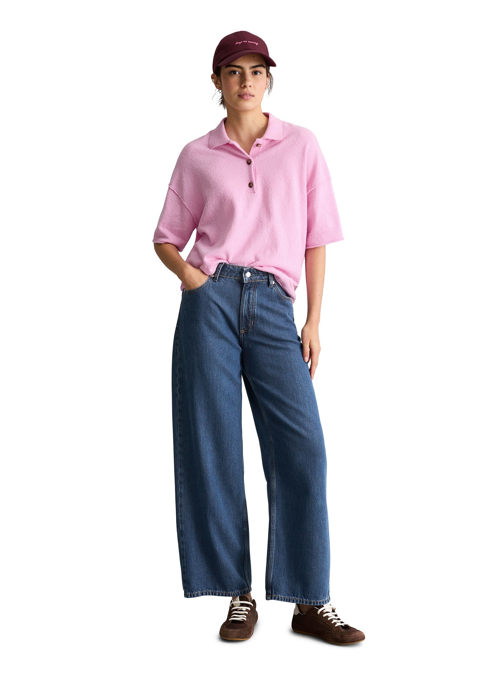 Marc O'Polo DENIM Poloshirt »aus Crinkled Organic Cotton-Mix«