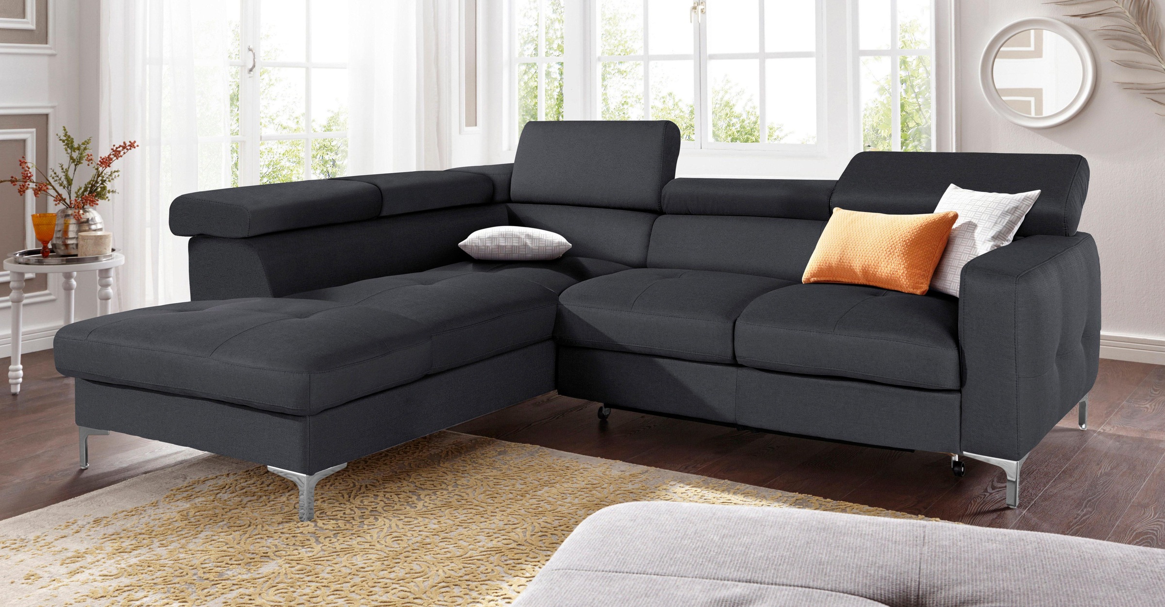 COTTA Ecksofa "Sammy L-Form", mit Kopfteilverstellung, wahlweise mit Bettfu günstig online kaufen