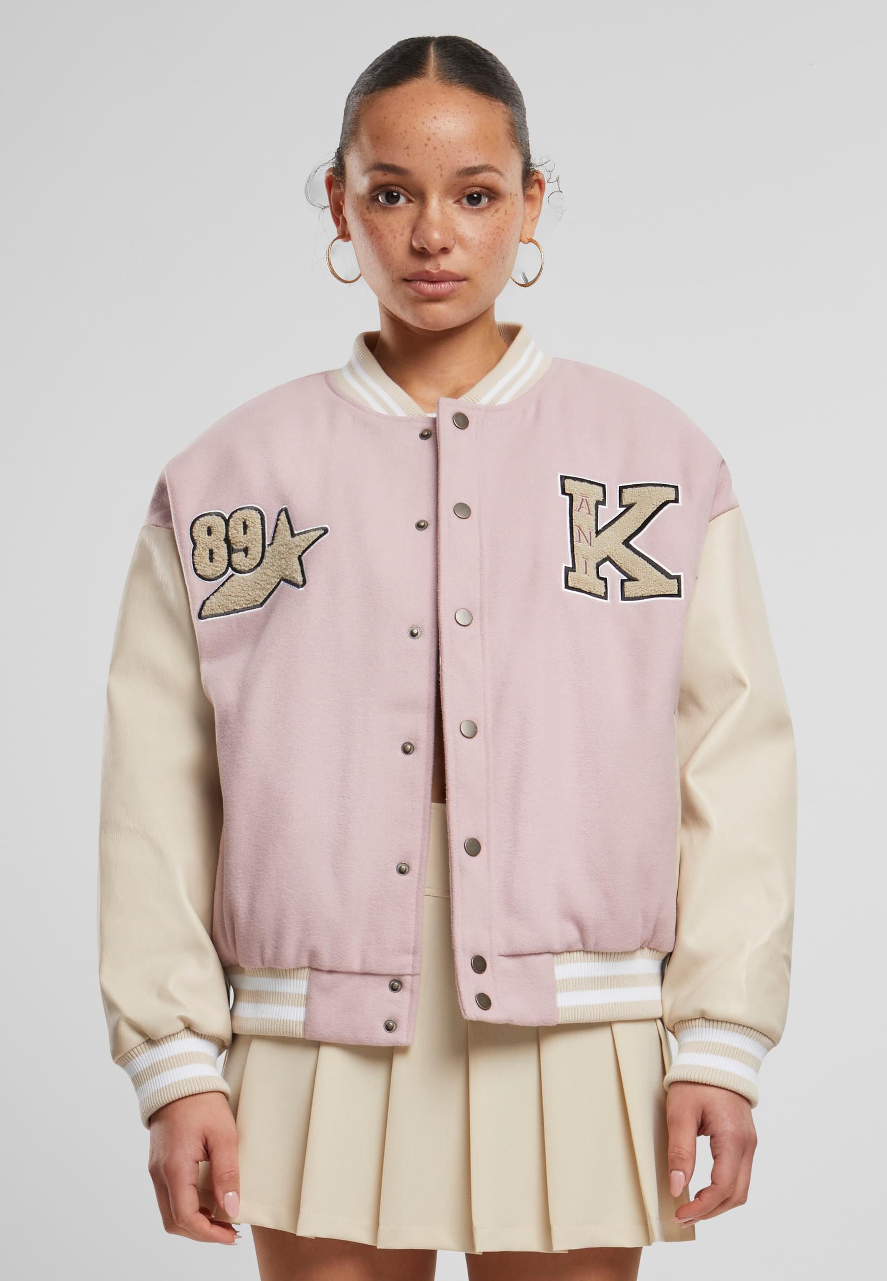 Karl Kani Collegejacke »Karl Kani Karl Kani Retro Patch Star Logo OS College Jacket«, (1 St.), ohne Kapuze