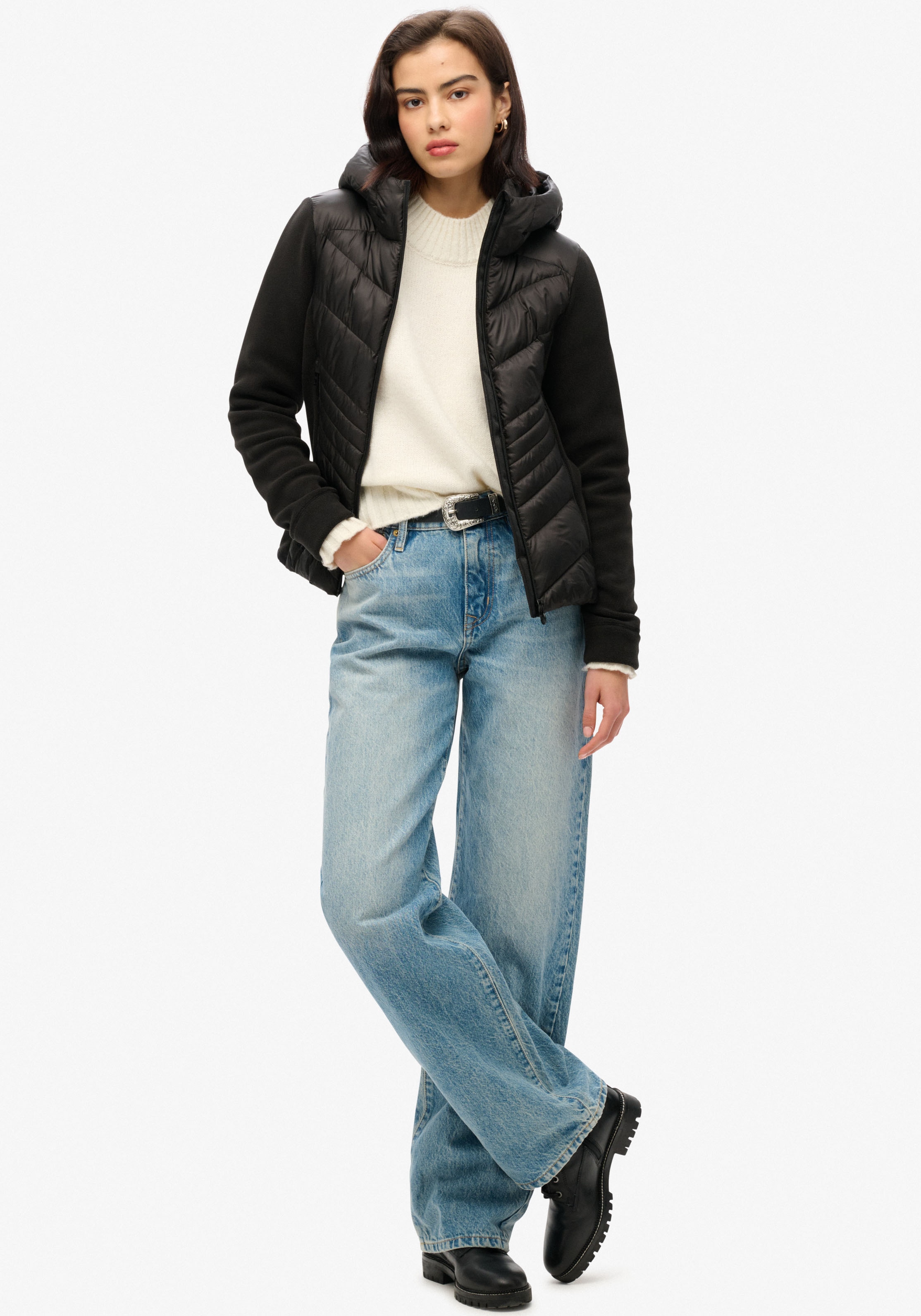 Superdry Fleecejacke »HOODED STORM FLEECE JKT«, mit Kapuze