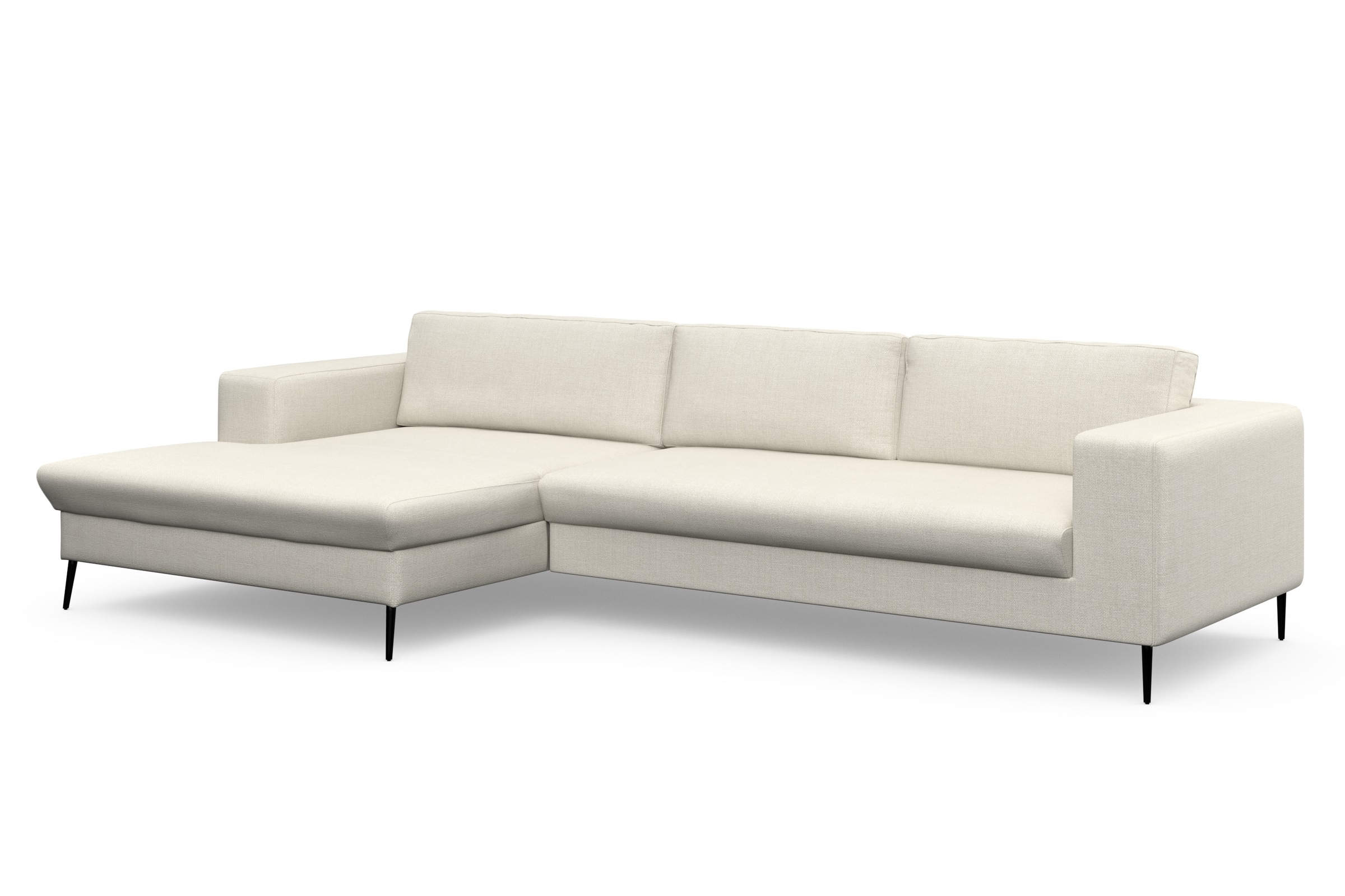 DOMO collection Ecksofa »Modica, zeitlos und elegant, L-Form«, moderne Optik mit extrabreiter Recamiere, auch in Cord
