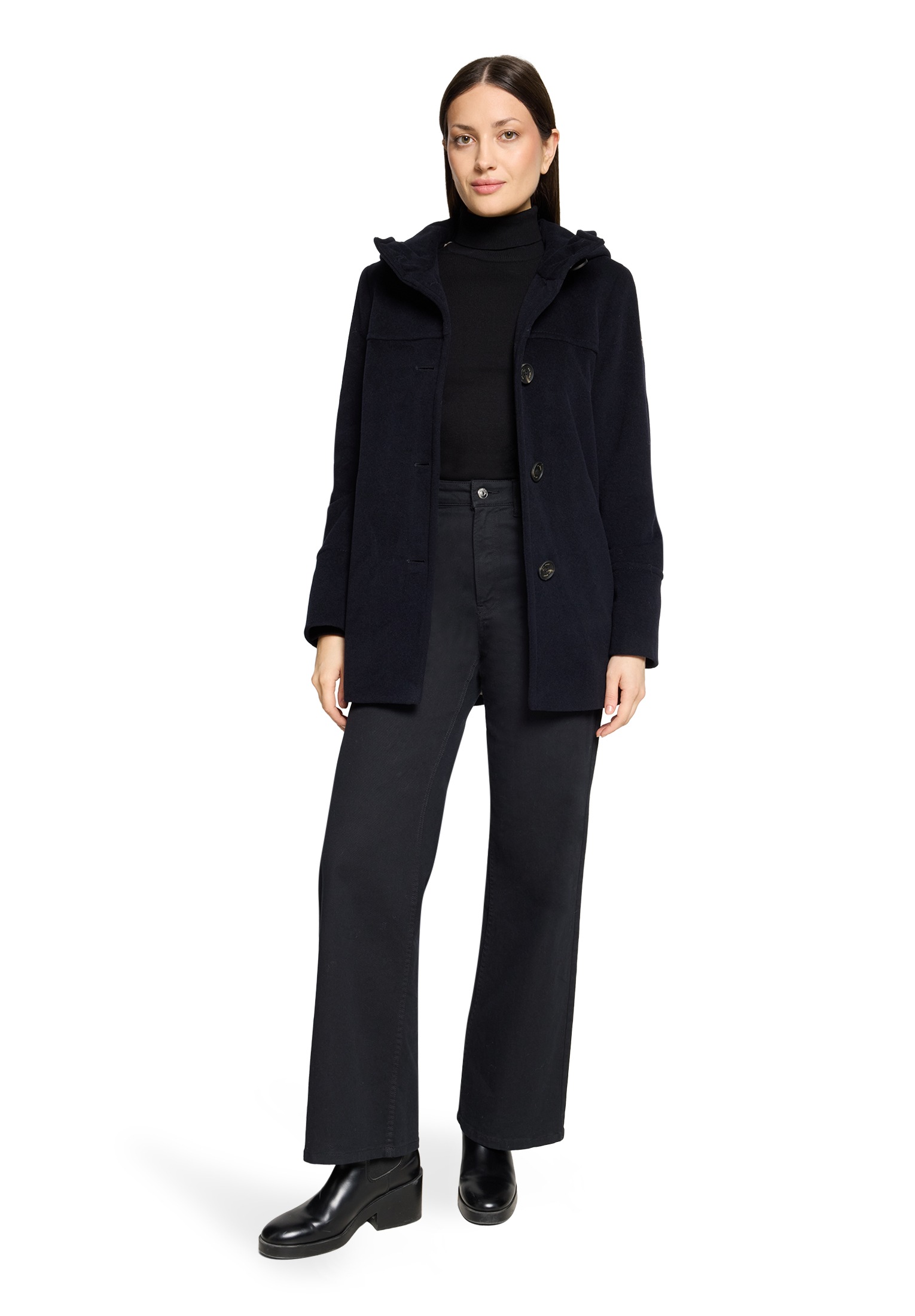 Gil Bret Fleecejacke mit Kapuze mit Knopfleiste und Kapuze