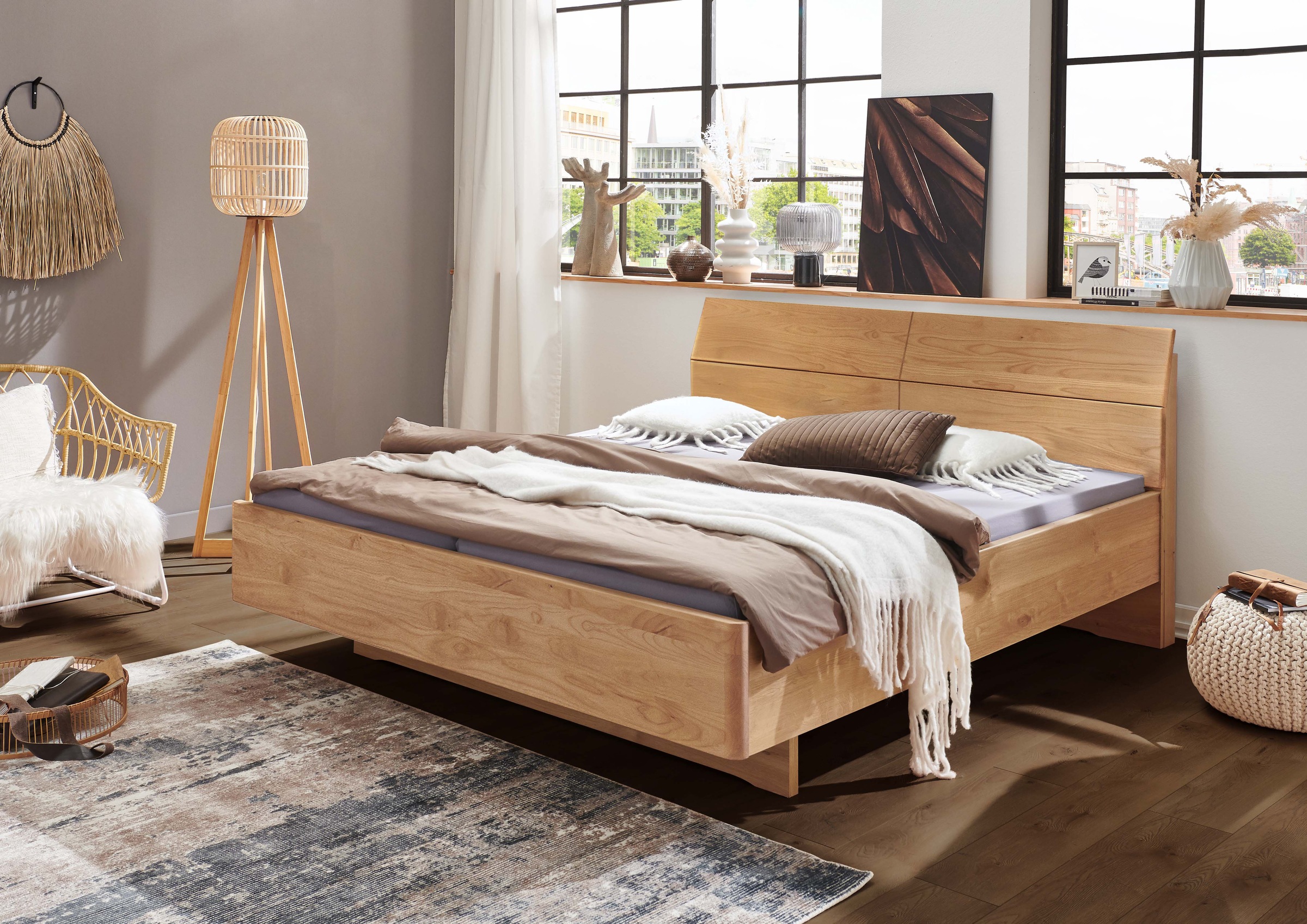 WIEMANN Holzbett "Cardiff, Bettgestell, Bettrahmen, teilmassiv Erle" Belast günstig online kaufen