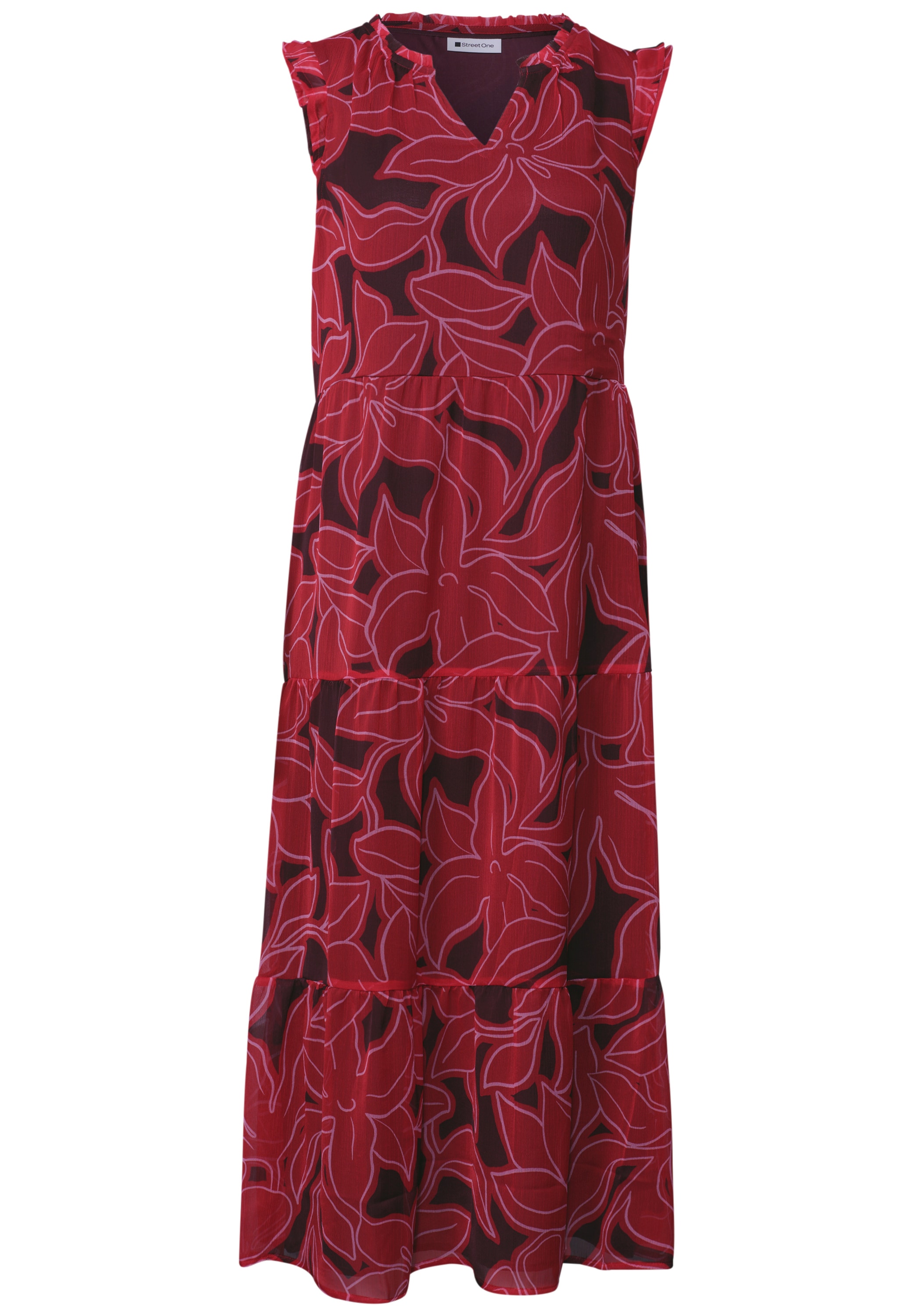 STREET ONE Maxikleid Ohne Taschen mit allover Print