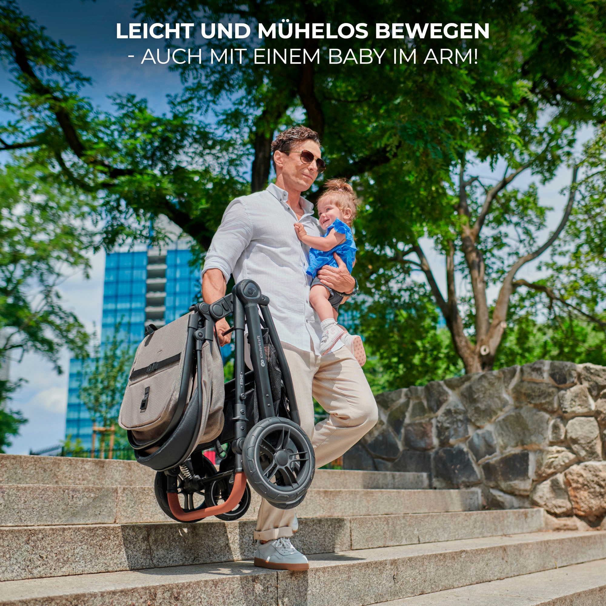 Kinderkraft Kombi-Kinderwagen »ESME 3IN1«, 22 kg, inkl. Babyschale