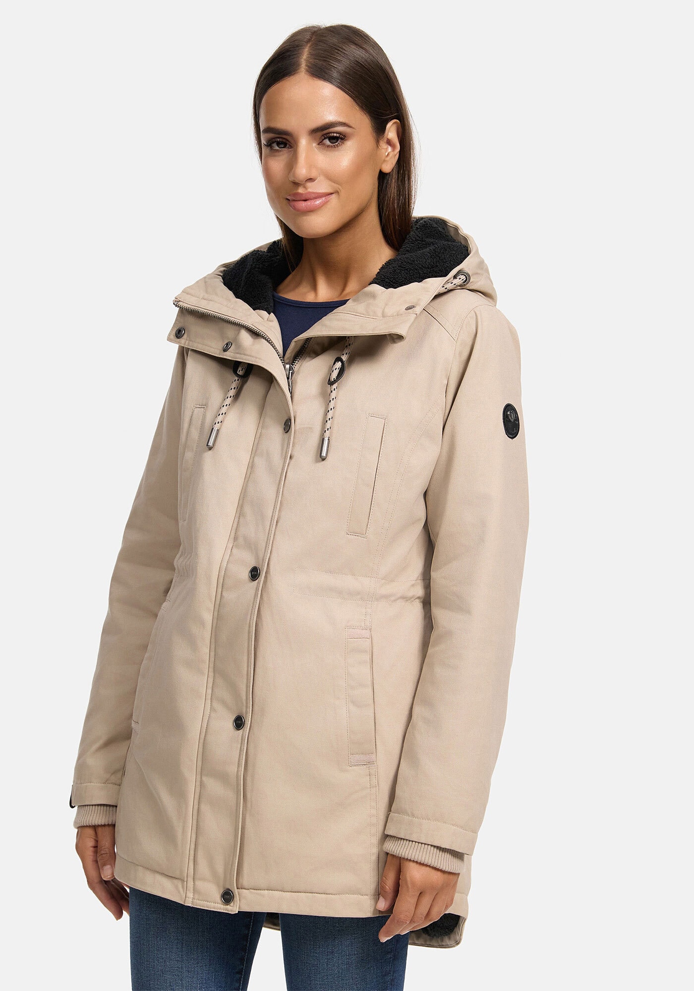 Navahoo "Winterfunke" Designer Winterjacke mit Teddyfell gefüttert