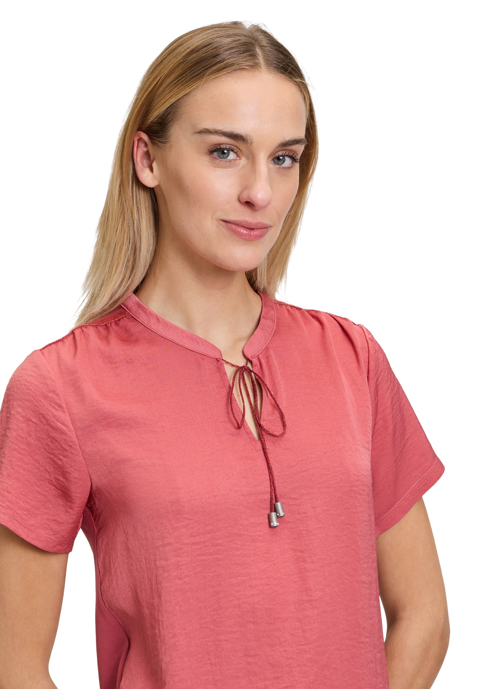 Cartoon Kurzarmshirt »Cartoon Damen Blusenshirt kurzarm«, (1 tlg.), Materialmix