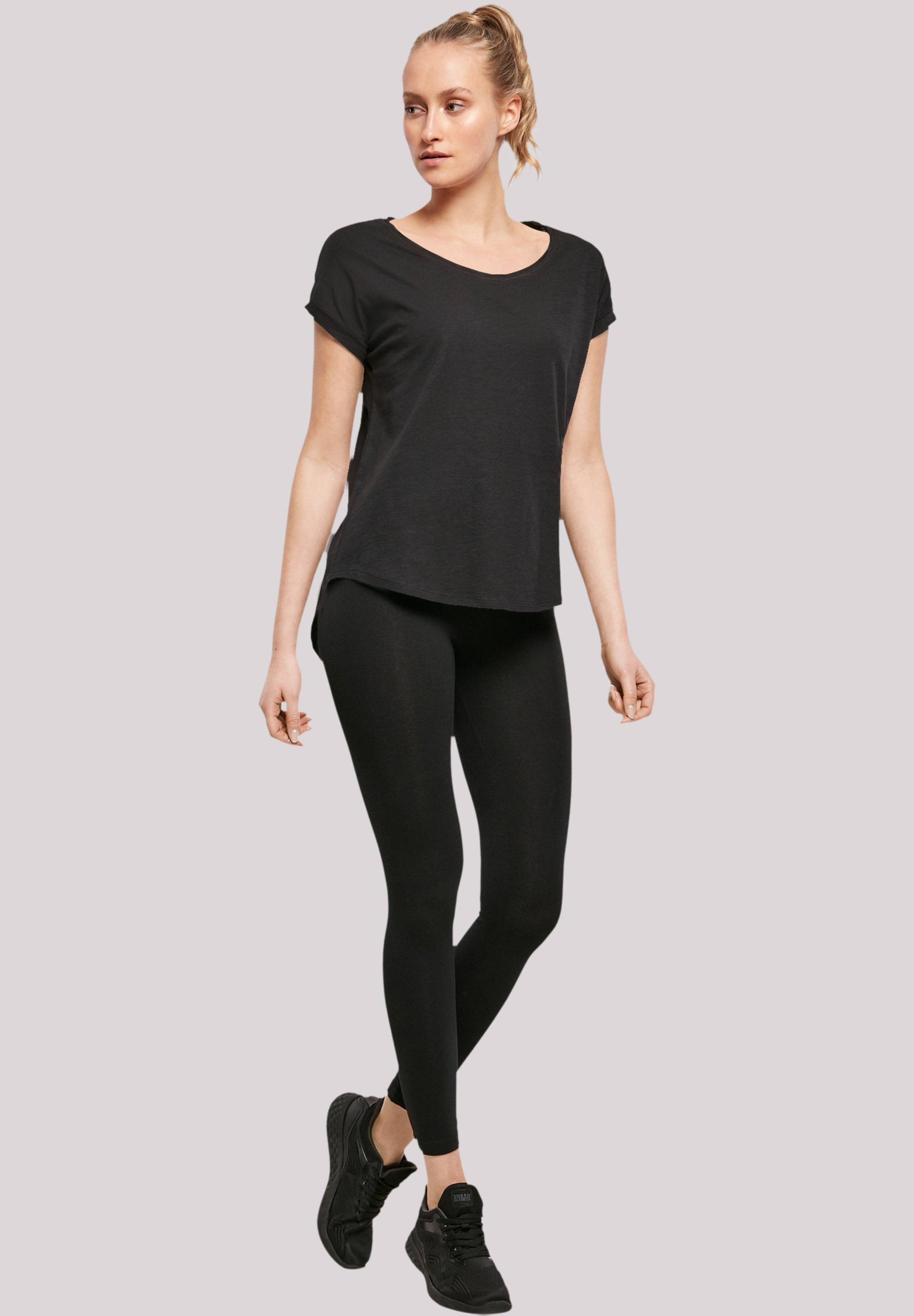 F4NT4STIC T-Shirt »Damen Long T-Shirt Ahoi Anker Knut & Jan Hamburg«, Print