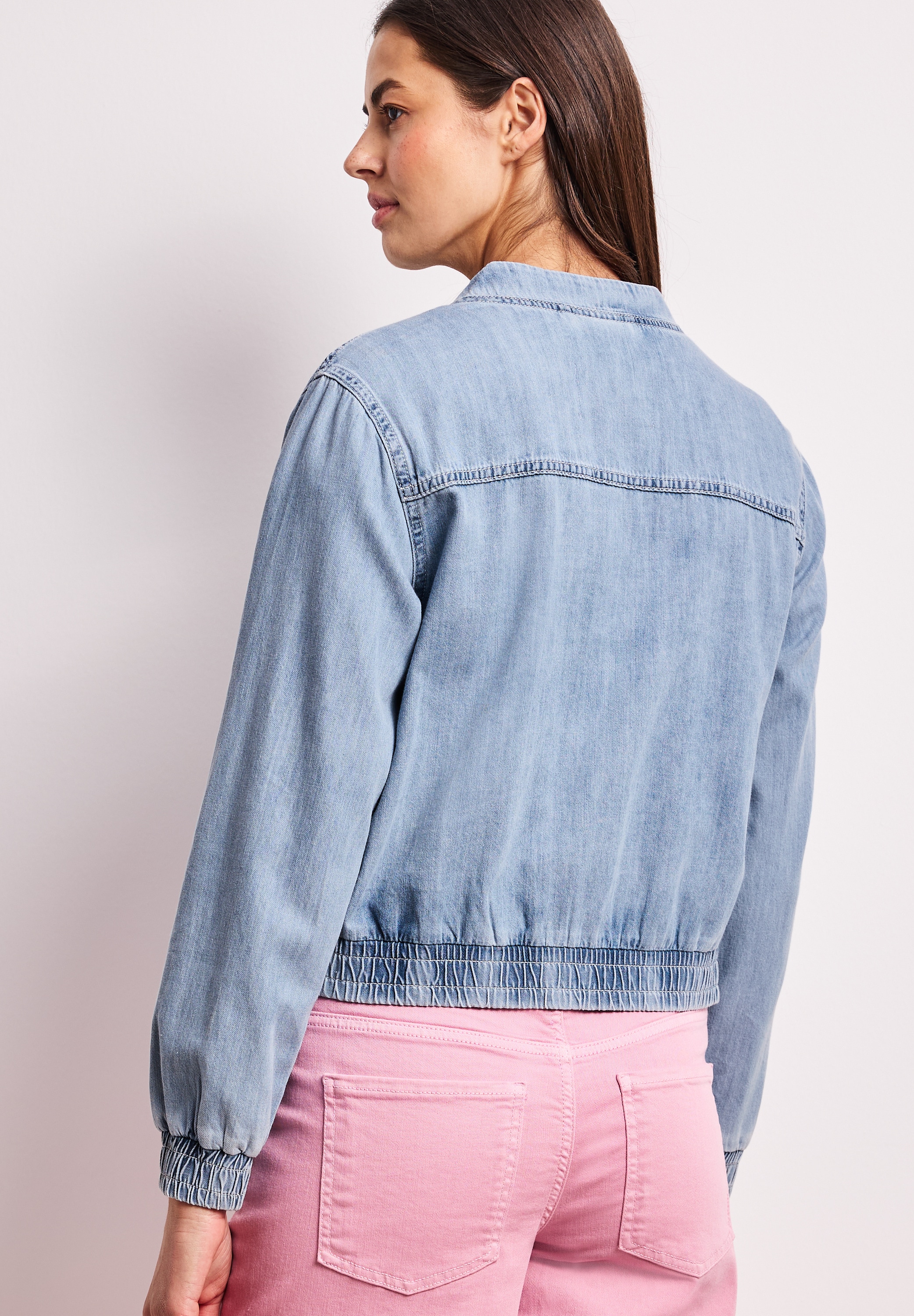 STREET ONE Blouson ohne Kapuze im Denim-Look mit Taschen