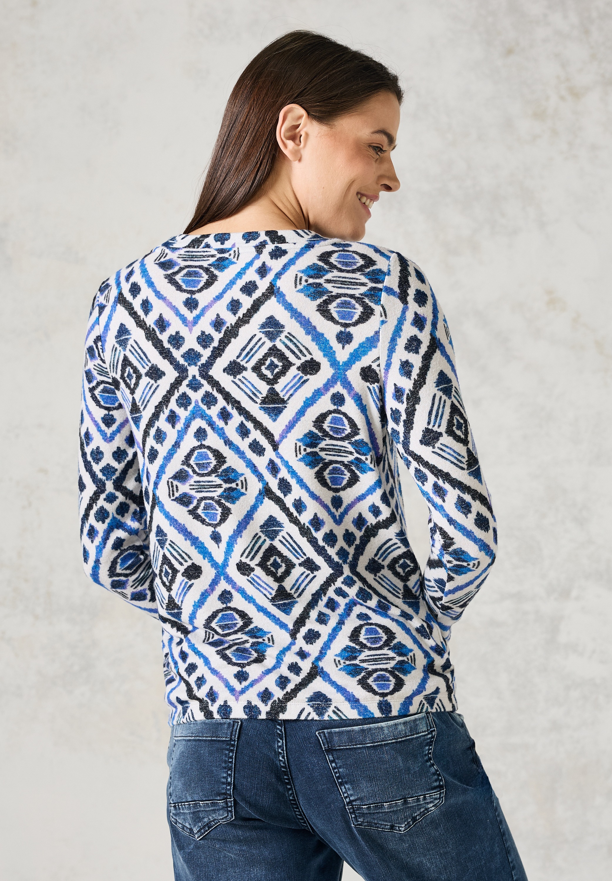 Cecil Langarmshirt, mit U-Boot-Ausschnitt
