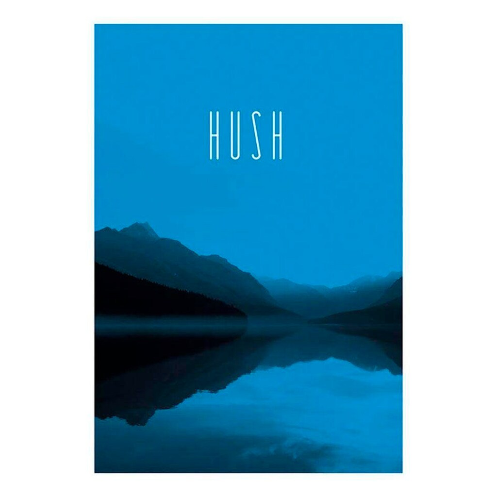 Komar Poster »Word Lake Hush Blue«, Natur, (1 St.)