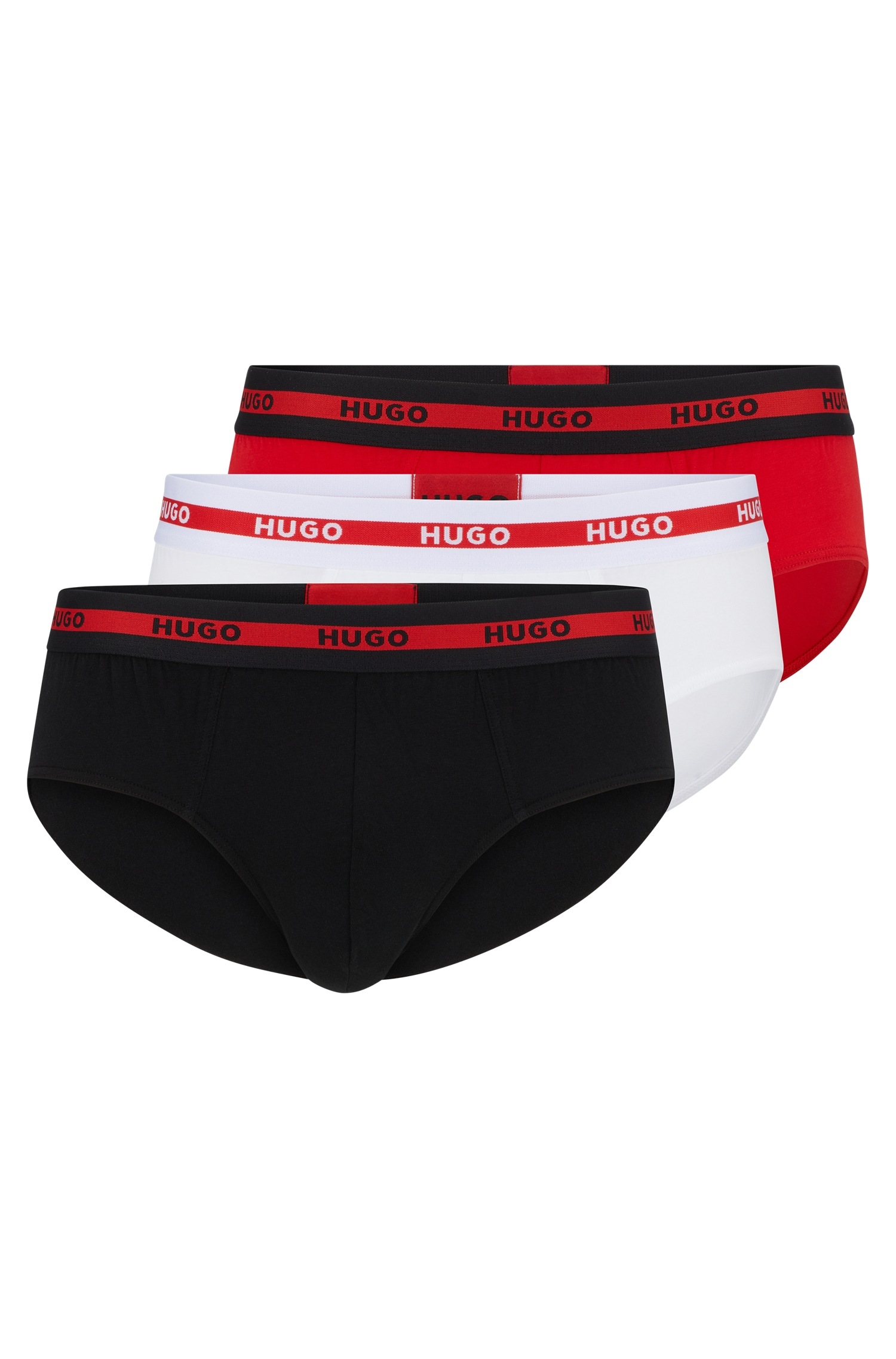 HUGO Underwear Slip, 3 Stk. mit Kontraststreifen und Logoschriftzügen auf d günstig online kaufen