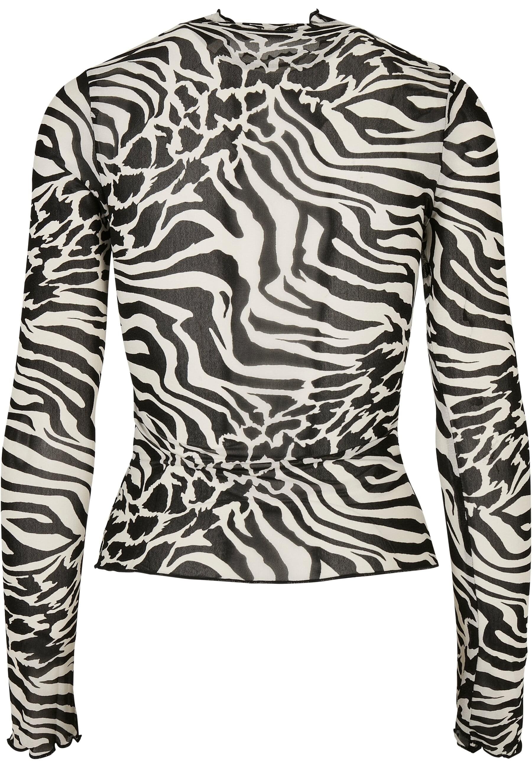 URBAN CLASSICS Langarmshirt "Urban Classics Damen Ladies AOP Mesh Turtlenec günstig online kaufen