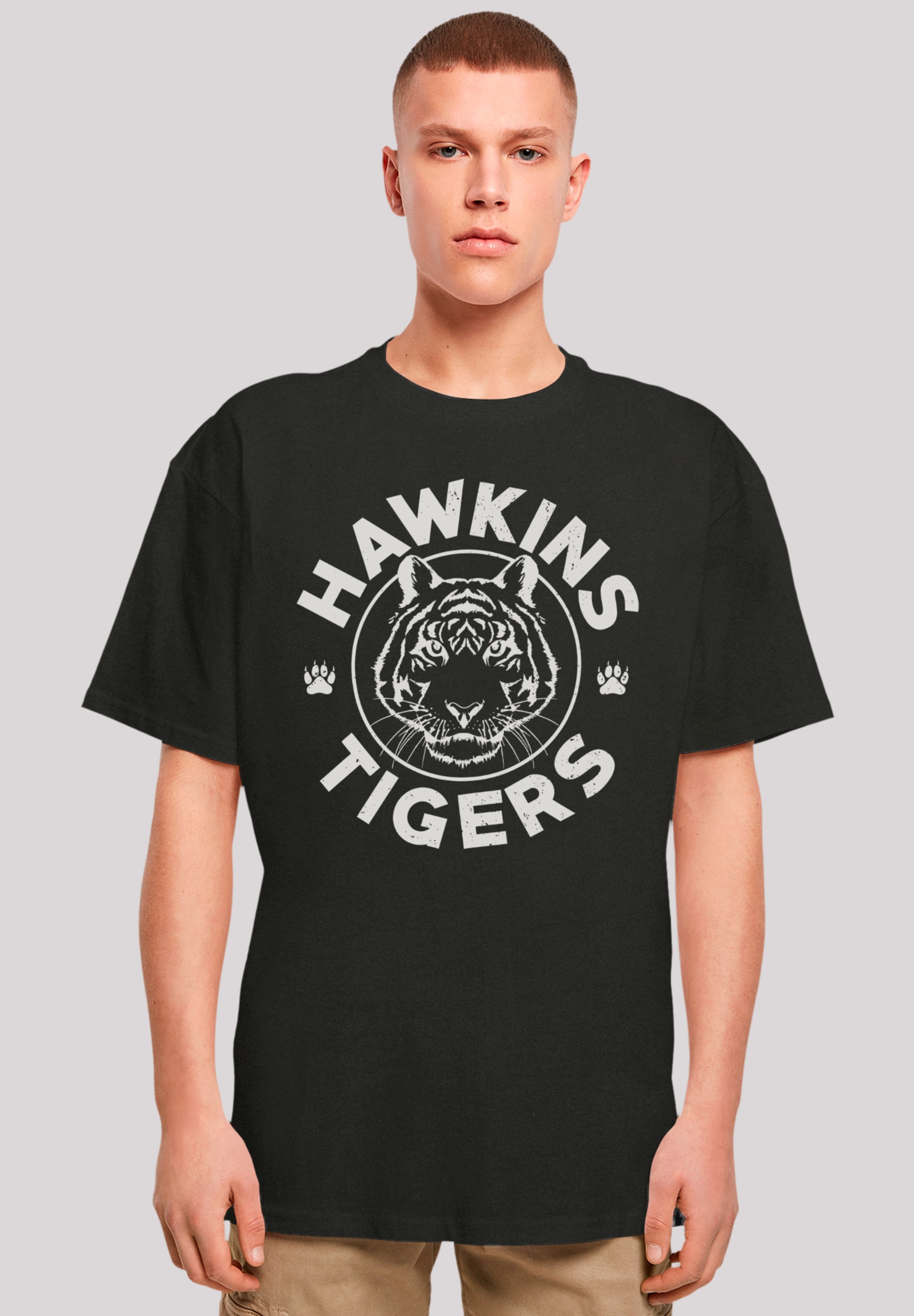F4NT4STIC T-Shirt »Stranger Things Hawkins Grey Tiger«, Premium Qualität
