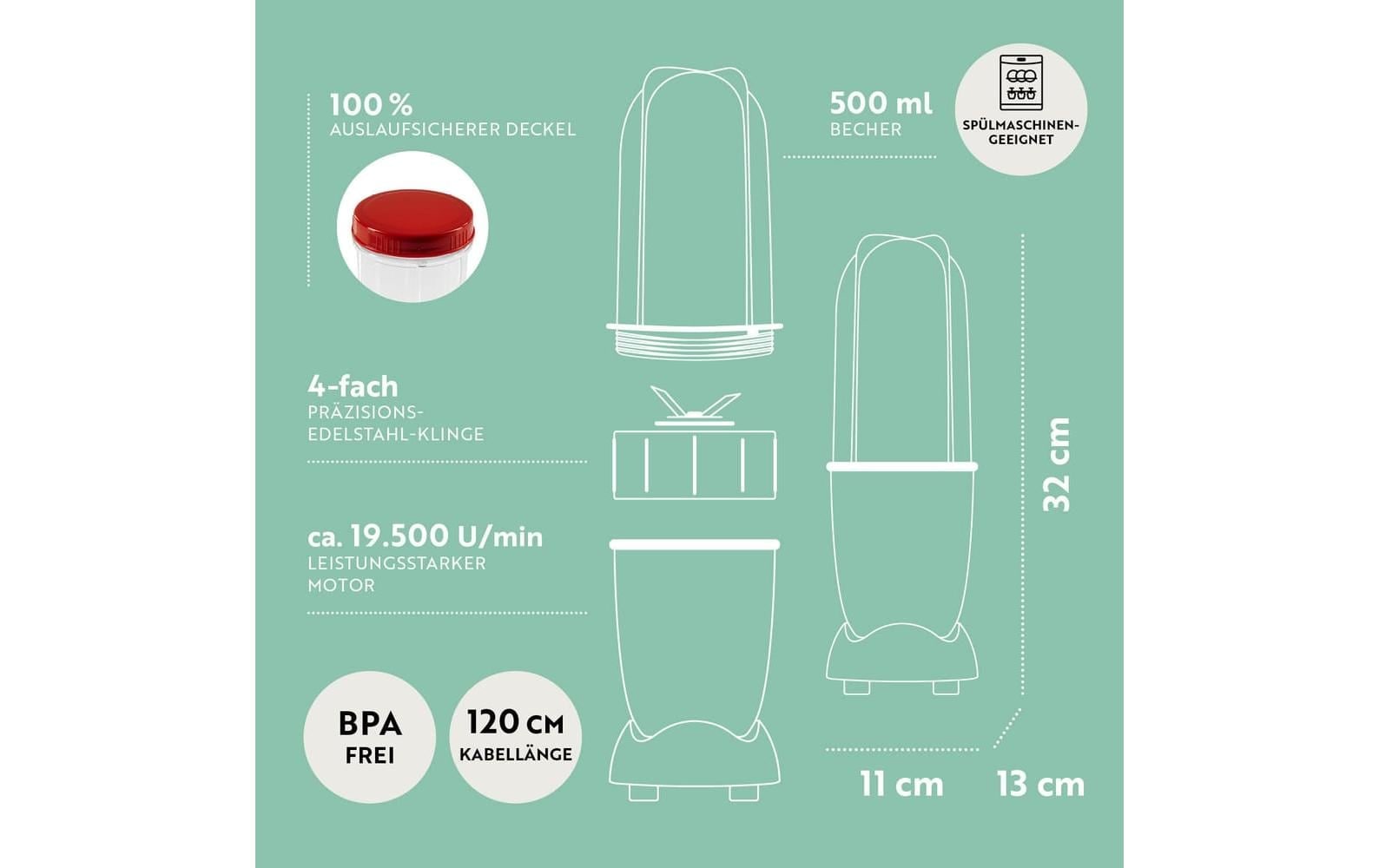 GOURMETmaxx Smoothie-Maker »Mr. Magic« 250 W