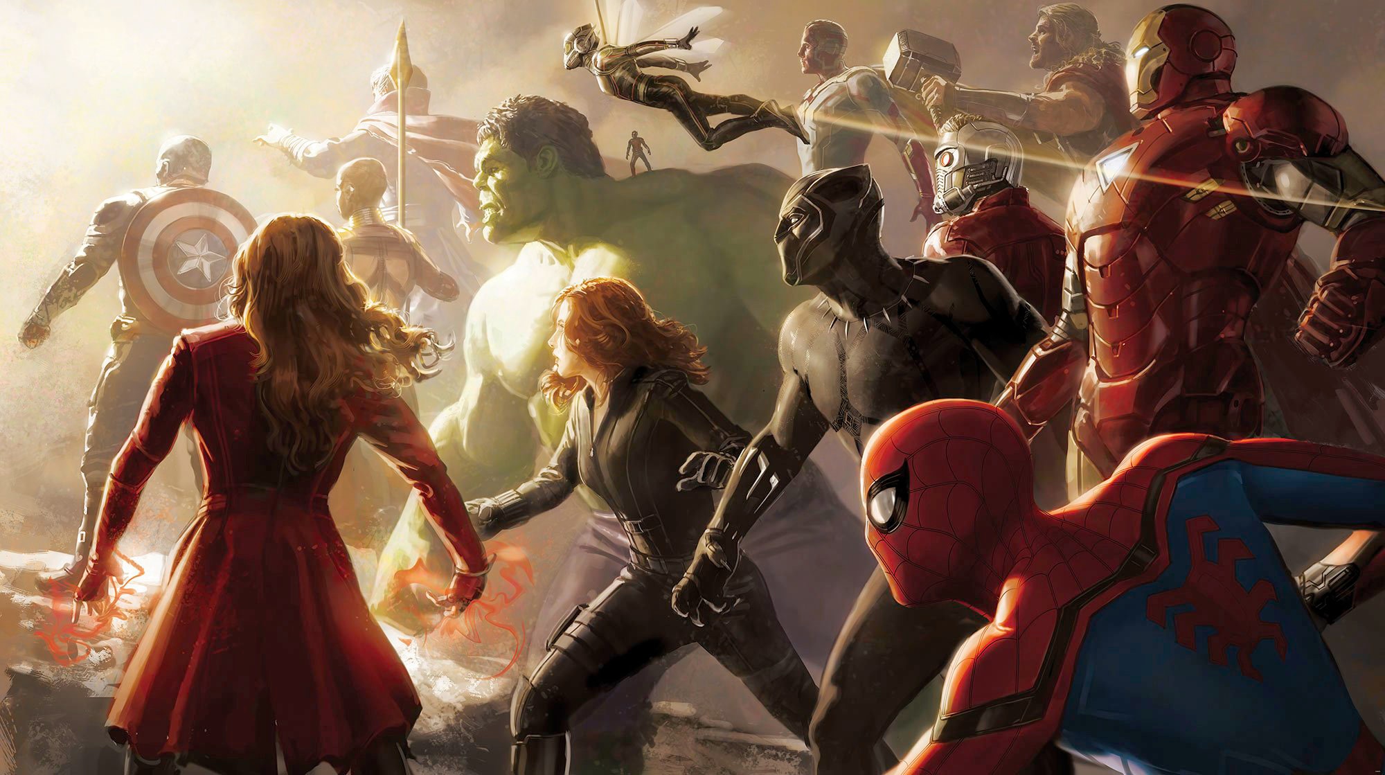 Komar Vliestapete "Digitaldruck Vlies - Avengers Final Battle - Größe 500 x 280 cm" bedruckt glatt Kinderzimmer