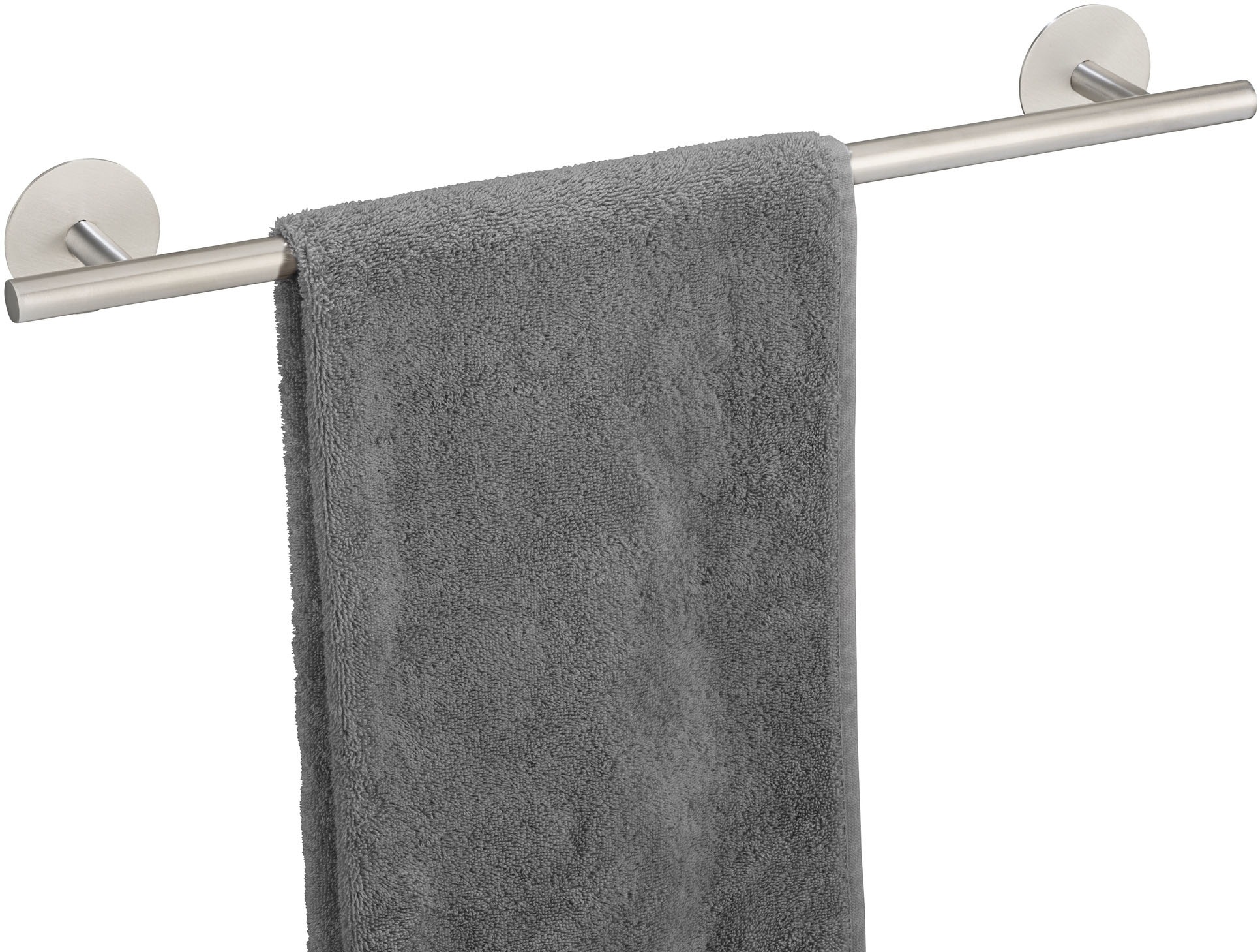 SCHÖNER WOHNEN-Kollektion Handtuchstange »»Uno Meleto««, Badetuchstange aus rostfreiem Edelstahl, zum Kleben oder Bohren, 60 cm
